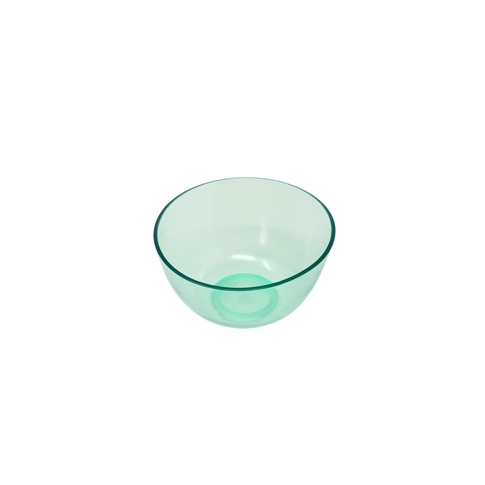 Medium green soft clear mixing bowl for precise material mixing in dental or laboratory settings