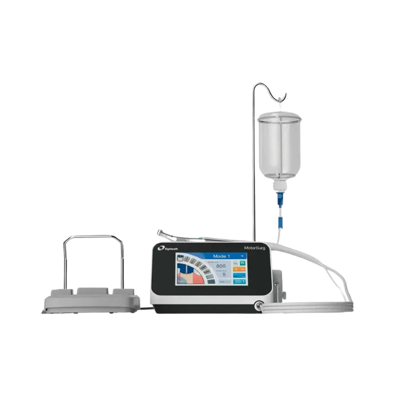 Eighteeth MotorSurg Implant Surgery Motor — MotorSurg complete setup with irrigation stand