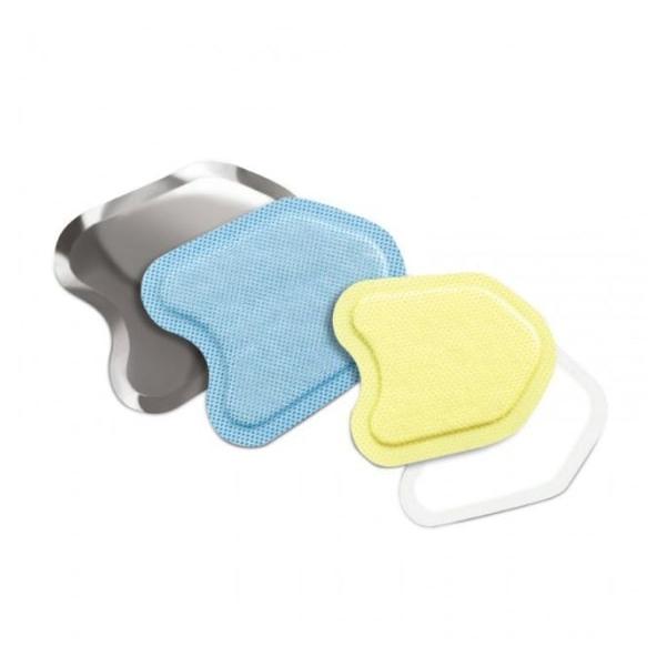 NeoDrys saliva absorbent pads in blue yellow for dental moisture control