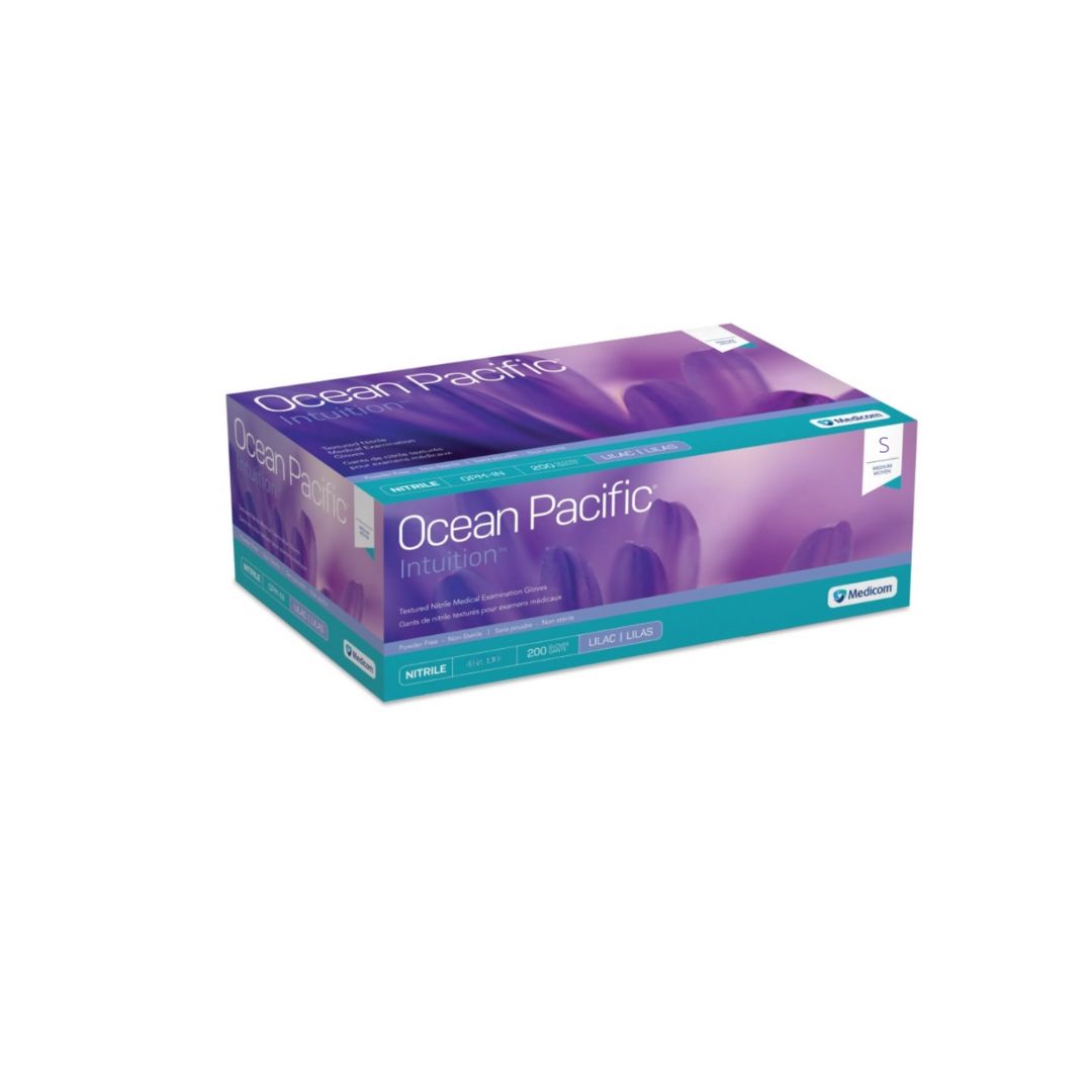Ocean Pacific Intuition nitrile gloves small size lilac color box of 200