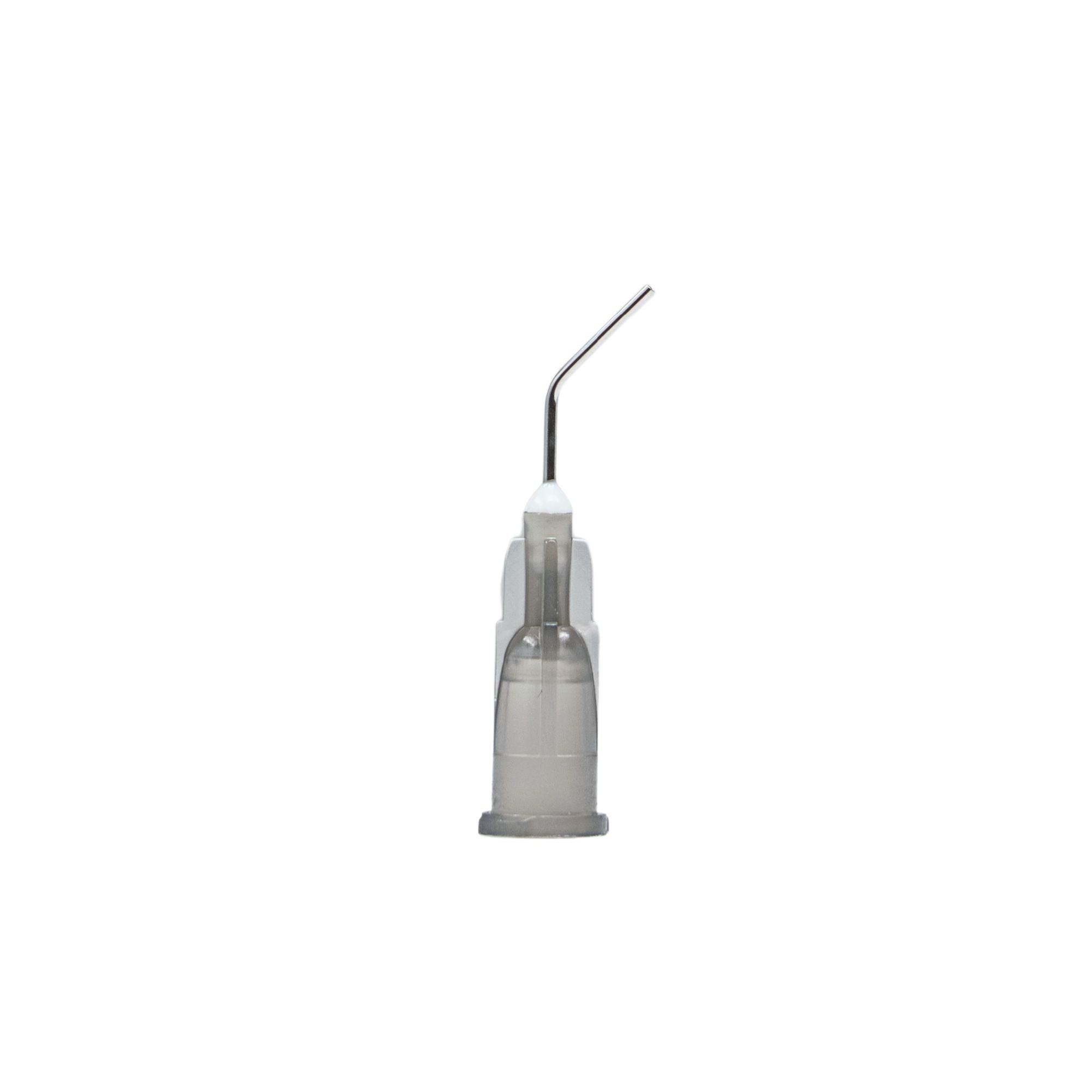 Pre-Bent Dispensing Tips 22G grey color for precise material application in dental procedures