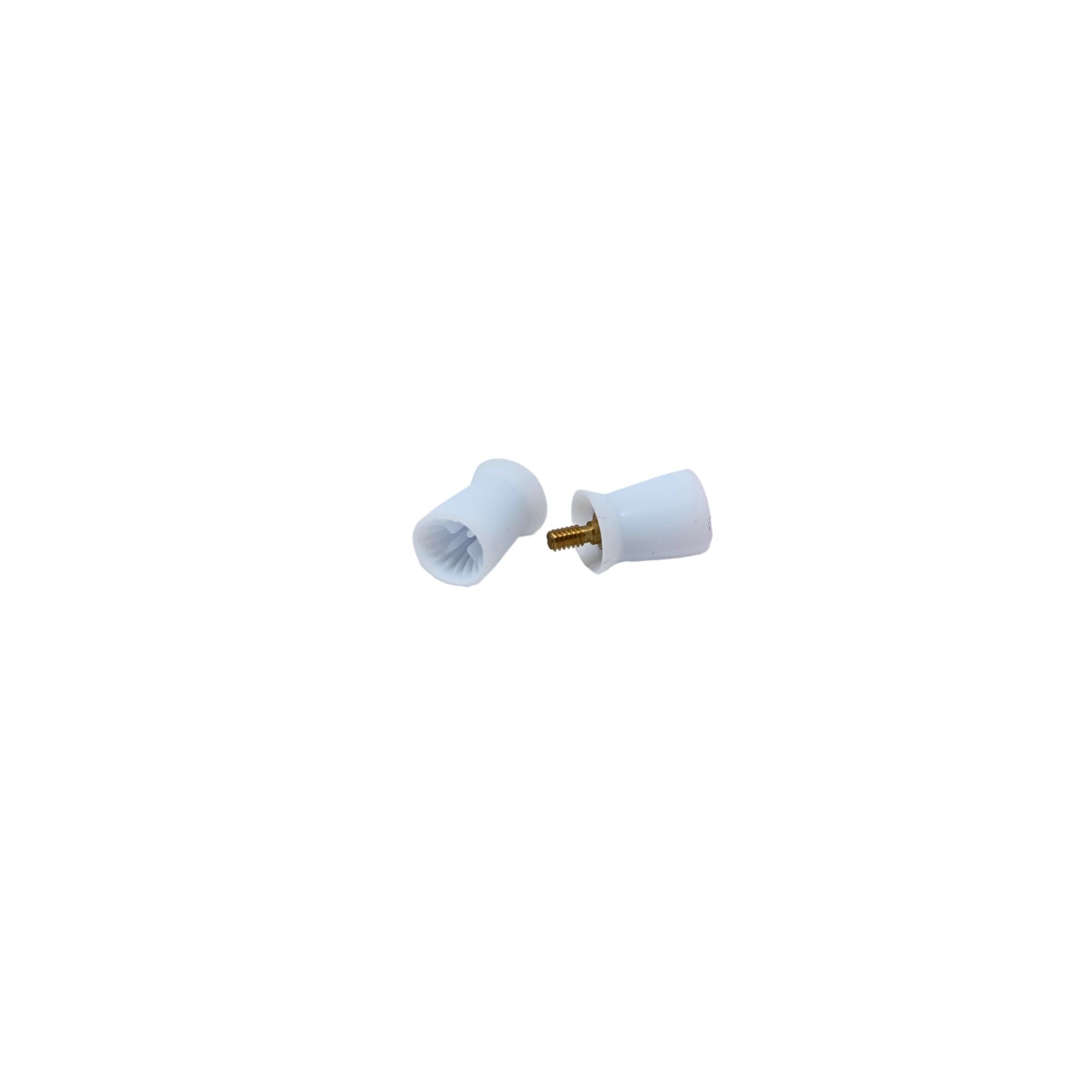 Screw-on prophy cups in plain firm style white color for dental polishing