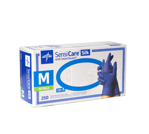 Medline SensiCare Medical Nitrile Gloves - 250/box