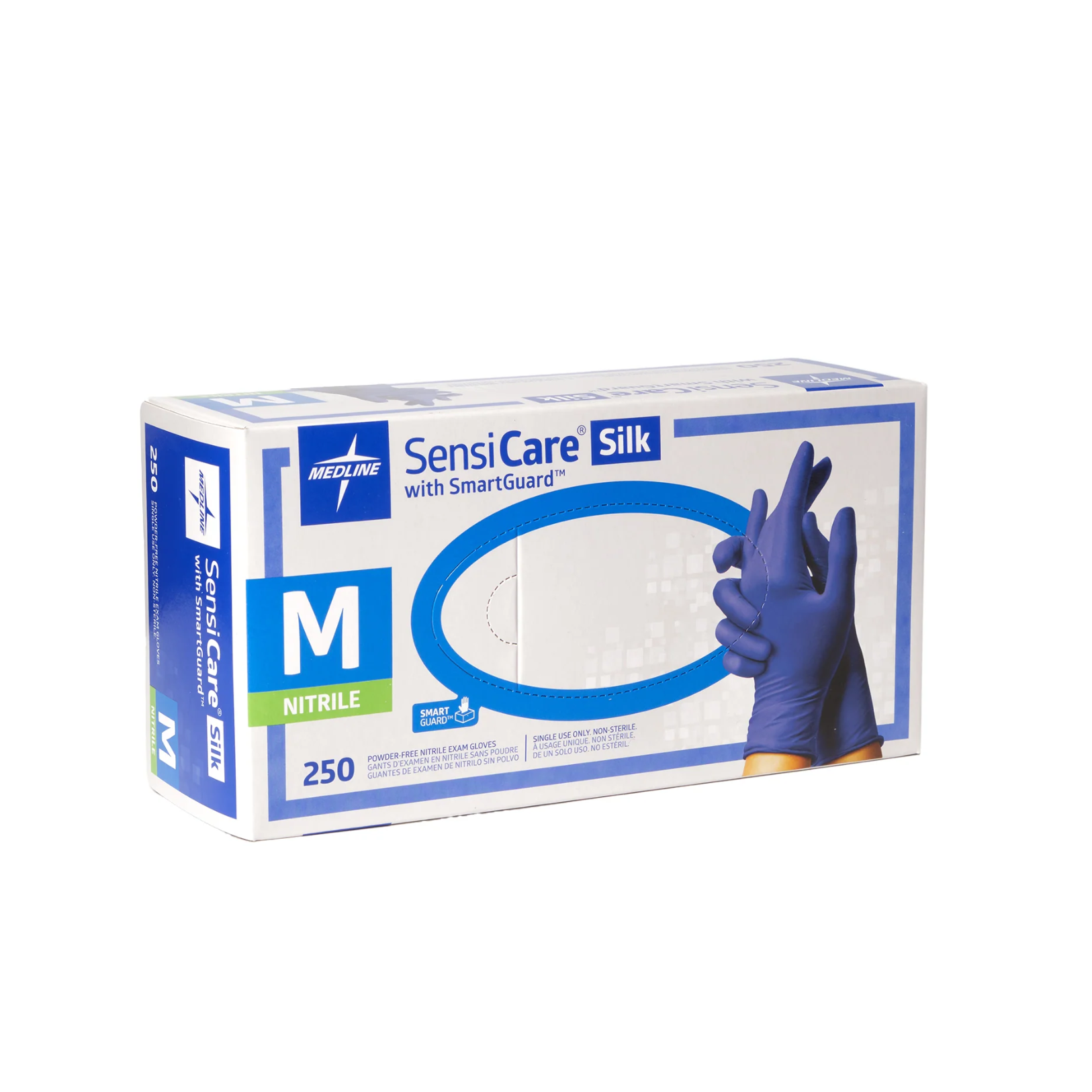 SensiCare Silk nitrile gloves 3.5mil dark blue