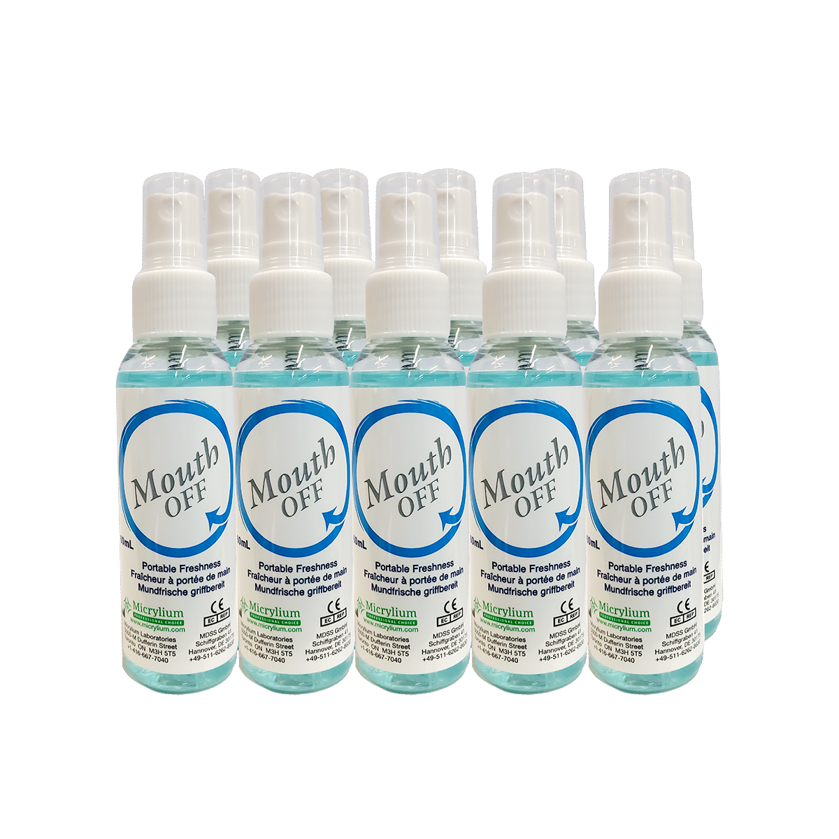 Micrylium Mouth Off 10-Pack 60 mL Mini-Sprays — 05-MOFF-060