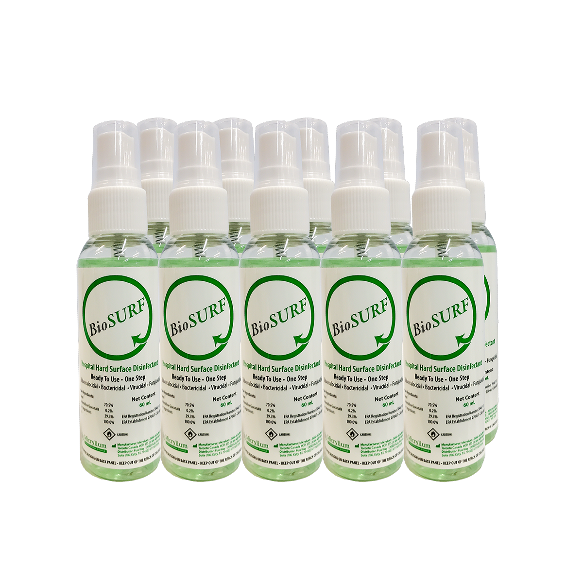 Micrylium BioSURF 10-Pack 60 mL Mini-Sprays — 01-SURF-060