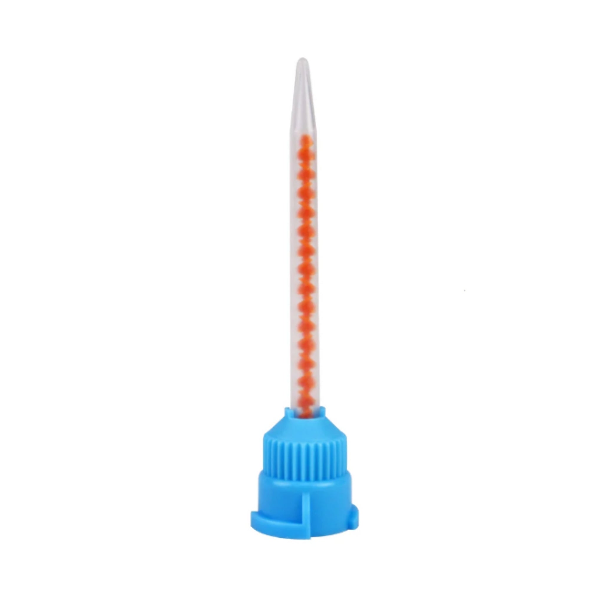 crown and bridge mixing tip 10 to 1 ratio for temporary material blue and orange