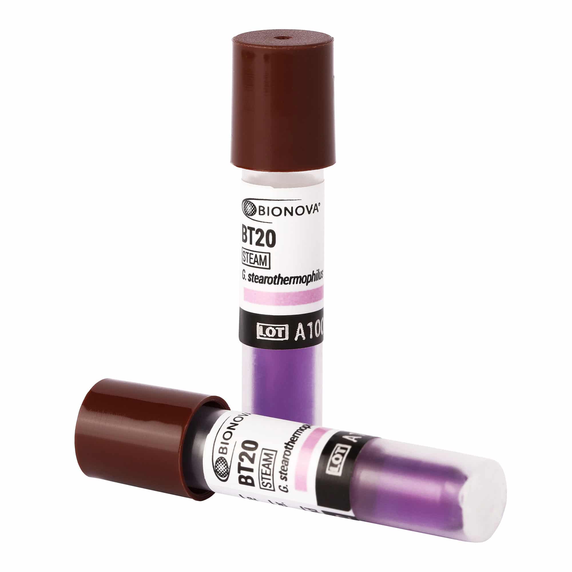 Terragene Bionova BT20 24h biological indicator vials for steam sterilization