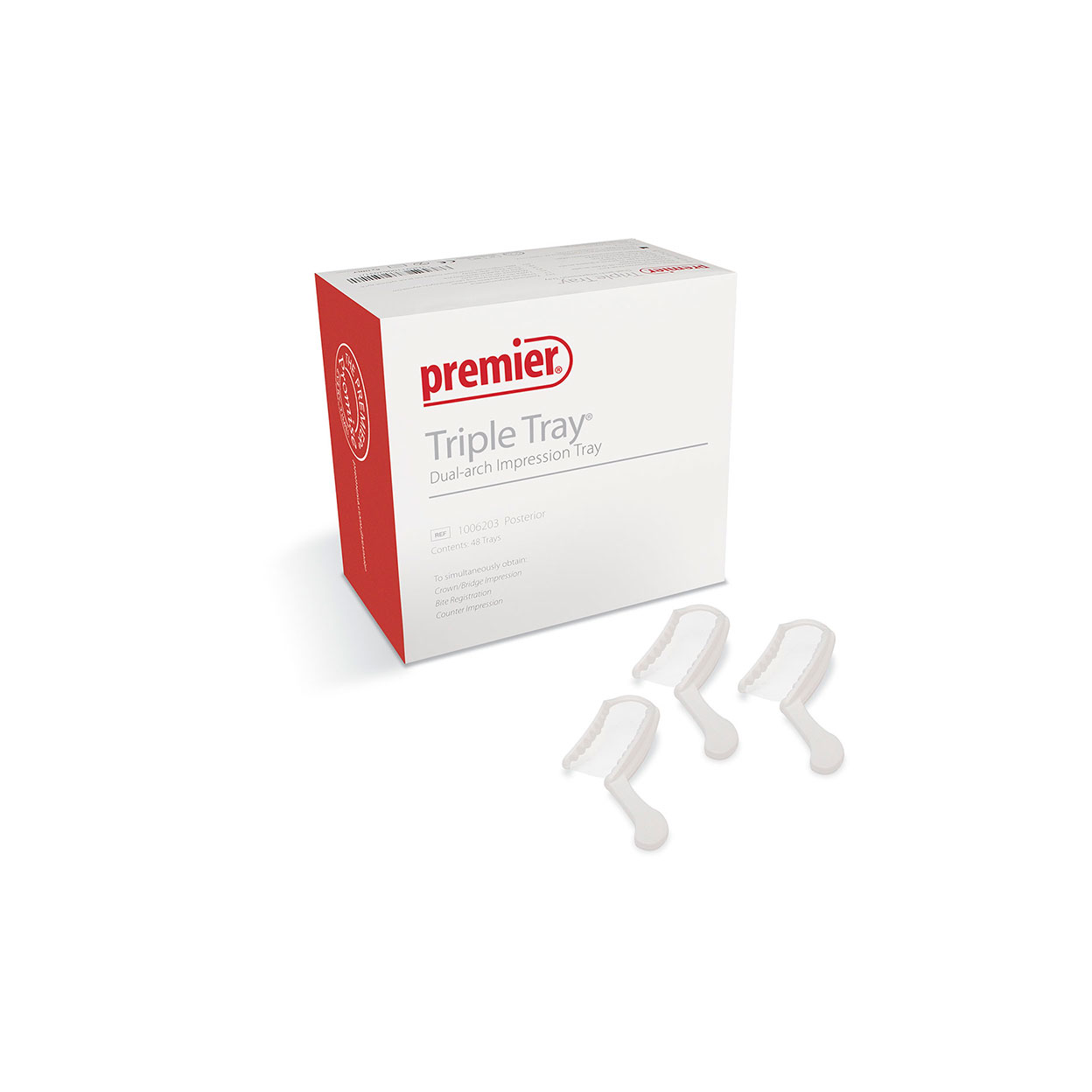 Premier Triple Tray Quadrant Impression Trays – 40/Box
