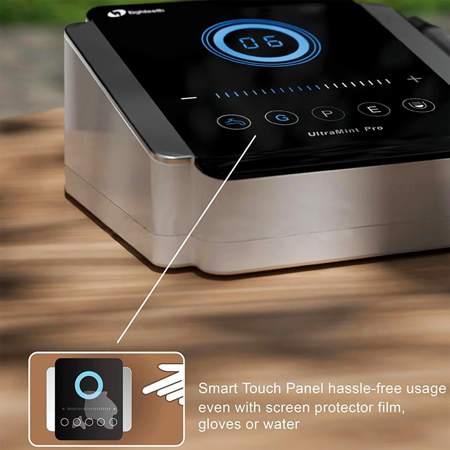 Eighteeth UltraMint Ultrasonic Scaler — UltraMint smart touch control panel
