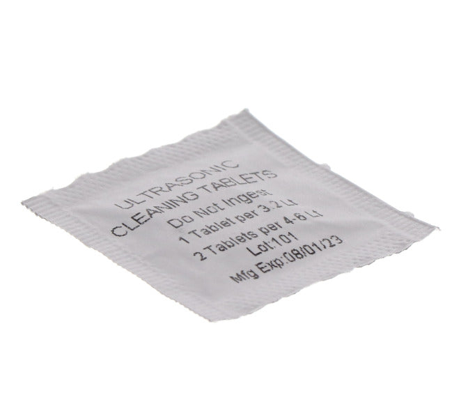 single packet of ultrasonic cleaning tablet