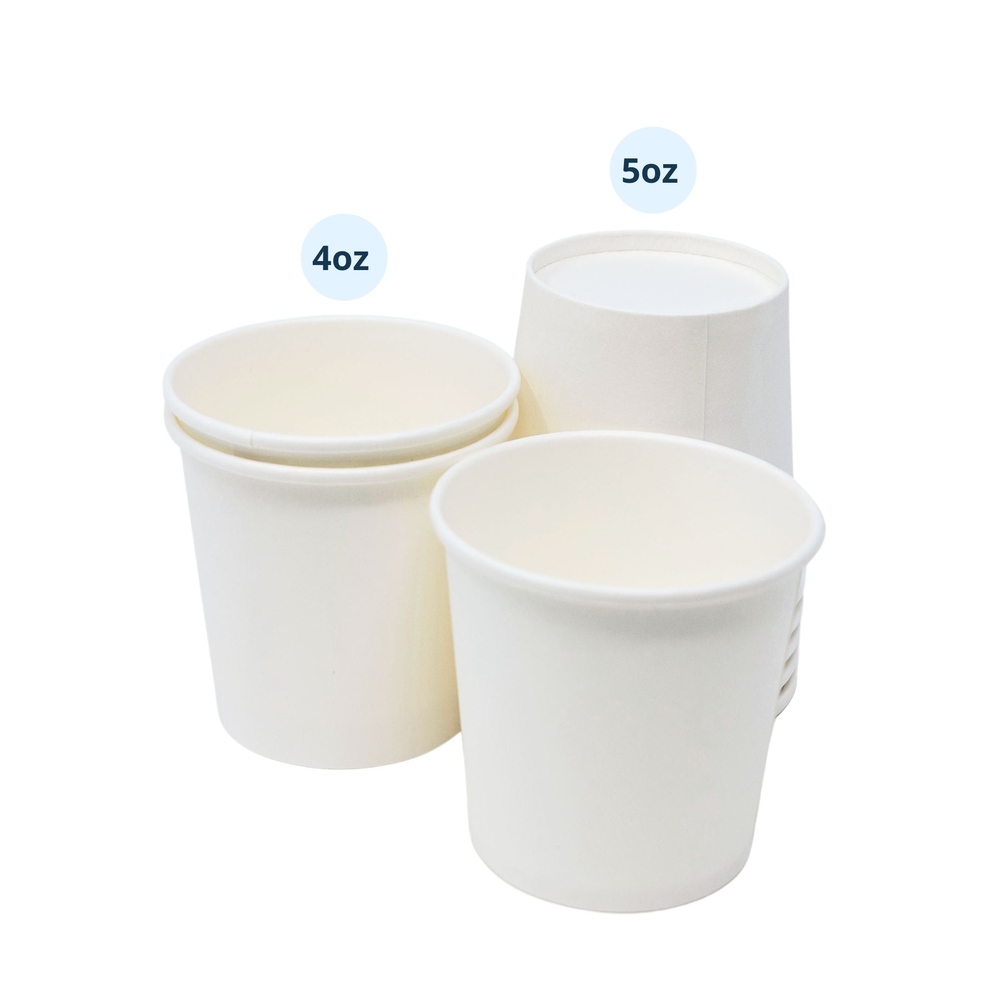 Dental Disposable Paper Cups available in 4oz and 5oz sizes for single use in dental and medical settings