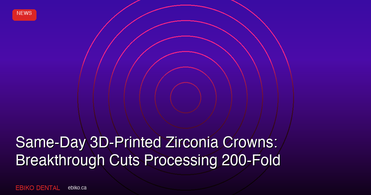 Same-Day 3D-Printed Zirconia Crowns: UT Dallas Breakthrough Cuts Restoration Processing by 200-Fold - EBIKO Dental Blog