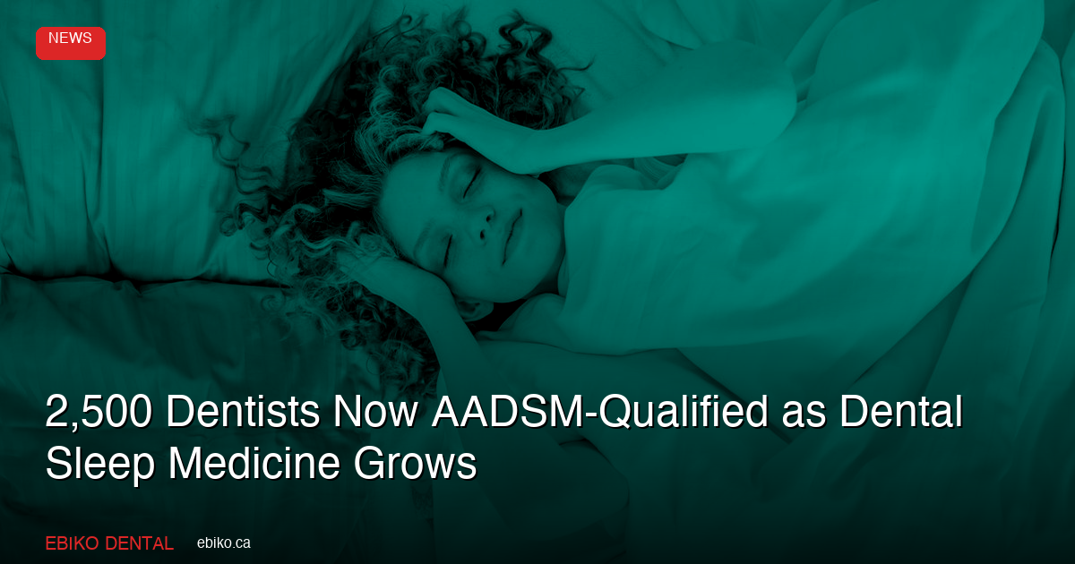 2,500 Dentists Now AADSM-Qualified as Dental Sleep Medicine Expands in 2026: What Canadian Practices Should Know - EBIKO Dental Blog