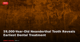 59,000-Year-Old Neanderthal Tooth Reveals Earliest Known Dental Cavity Treatment