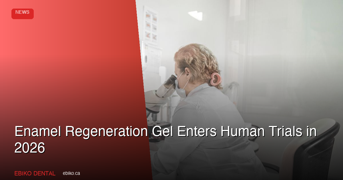 Enamel Regeneration Gel Enters Human Trials: What Canadian Dentists Should Know About the Nottingham Breakthrough - EBIKO Dental Blog