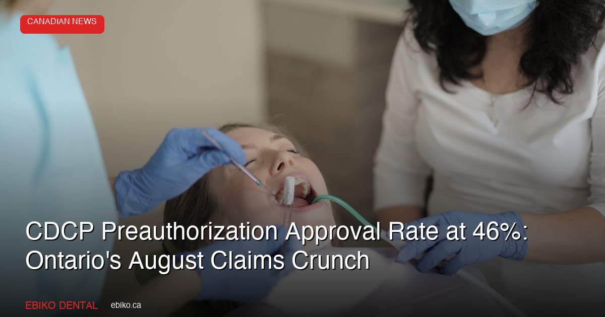 CDCP Preauthorization Approval Rate at 46%: Ontario's August 2026 Claims Crunch - EBIKO Dental Blog