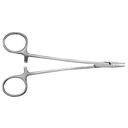 Mayo Hegar Needle Holder, Serrated, With Groove Curved – SKU 09-2512-14 | EBIKO Dental