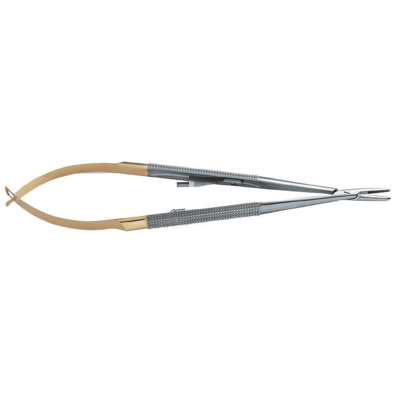 Barraquer Needle Holder with Tungsten Carbide, Locking, Straight, 16CM — 2513