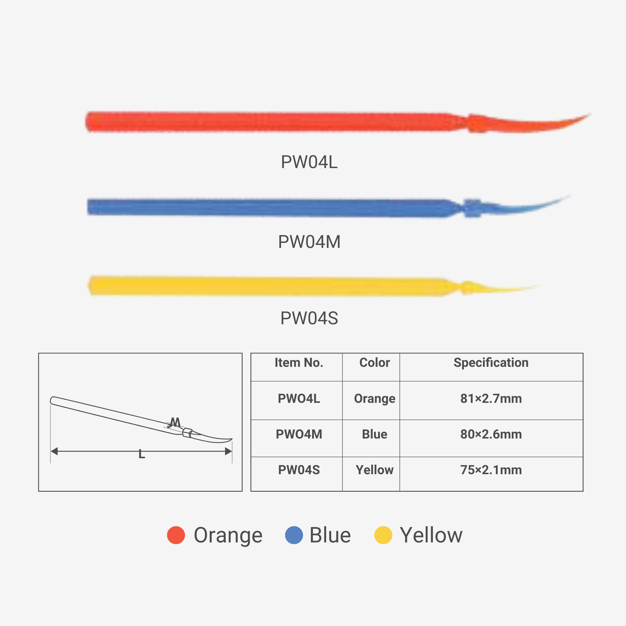 Dental Wedge - Long Handle Plastic Wedges – 100 pcs/bag