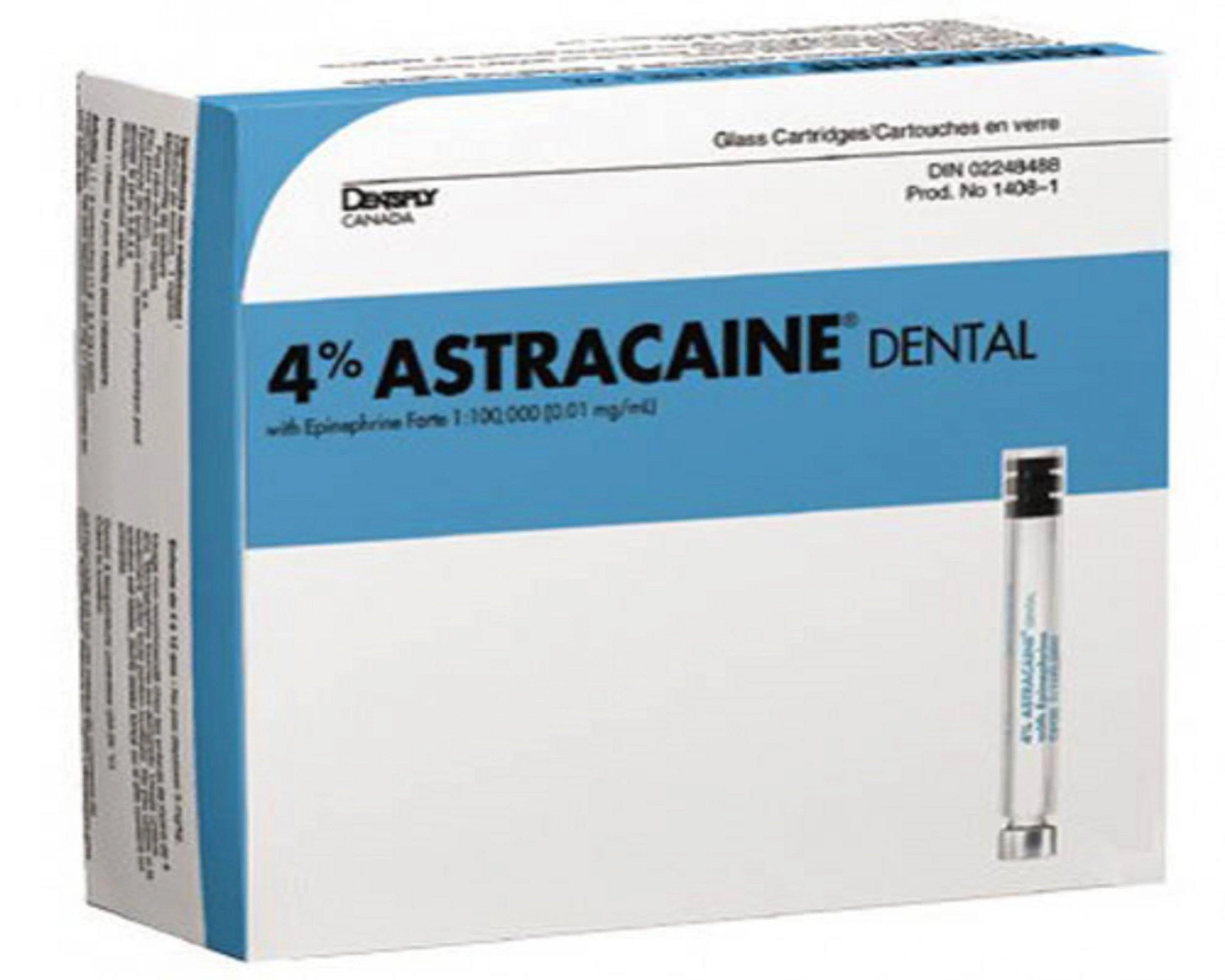 Astracaine™ Articaine HCl 4% with Epinephrine – 1.8 mL Cartridges 100/pk - Dentsply