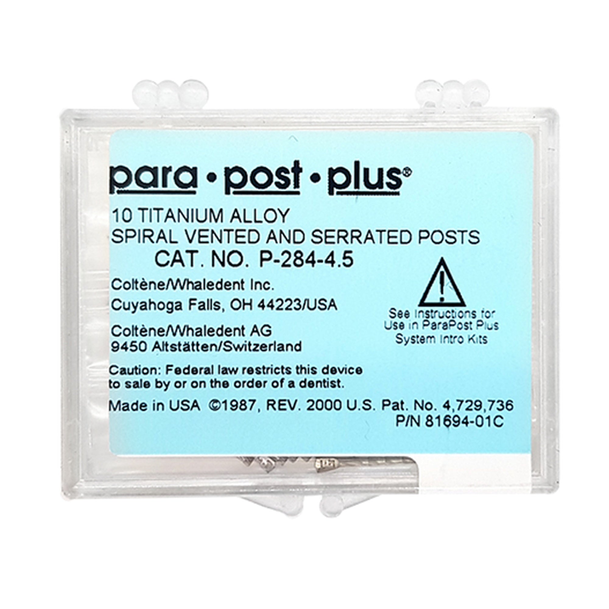 Coltene ParaPost Plus Titanium Spiral Posts | EBIKO Dental