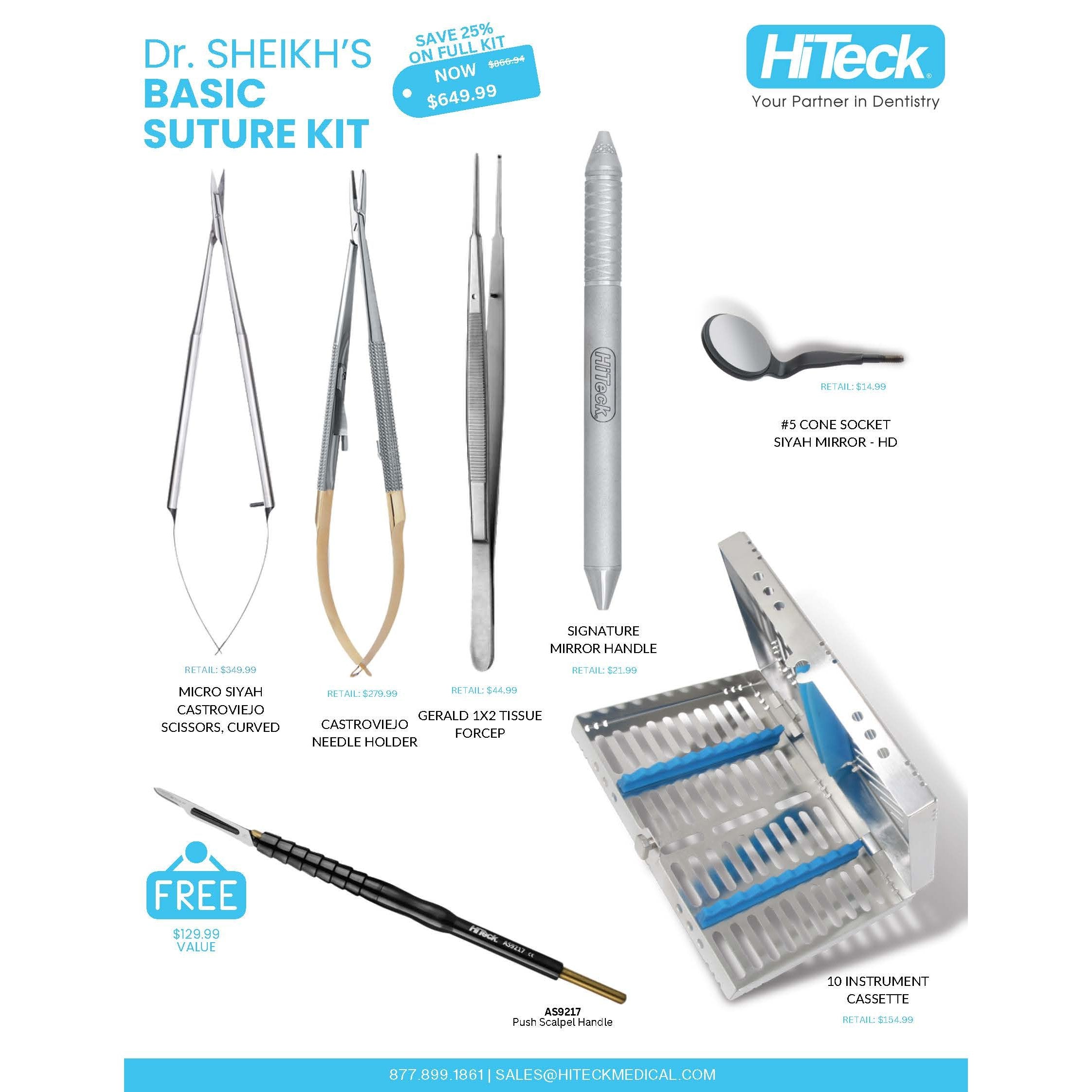 Dr. Sheikh's Basic Suture Kit - HiTeck Medical Instruments