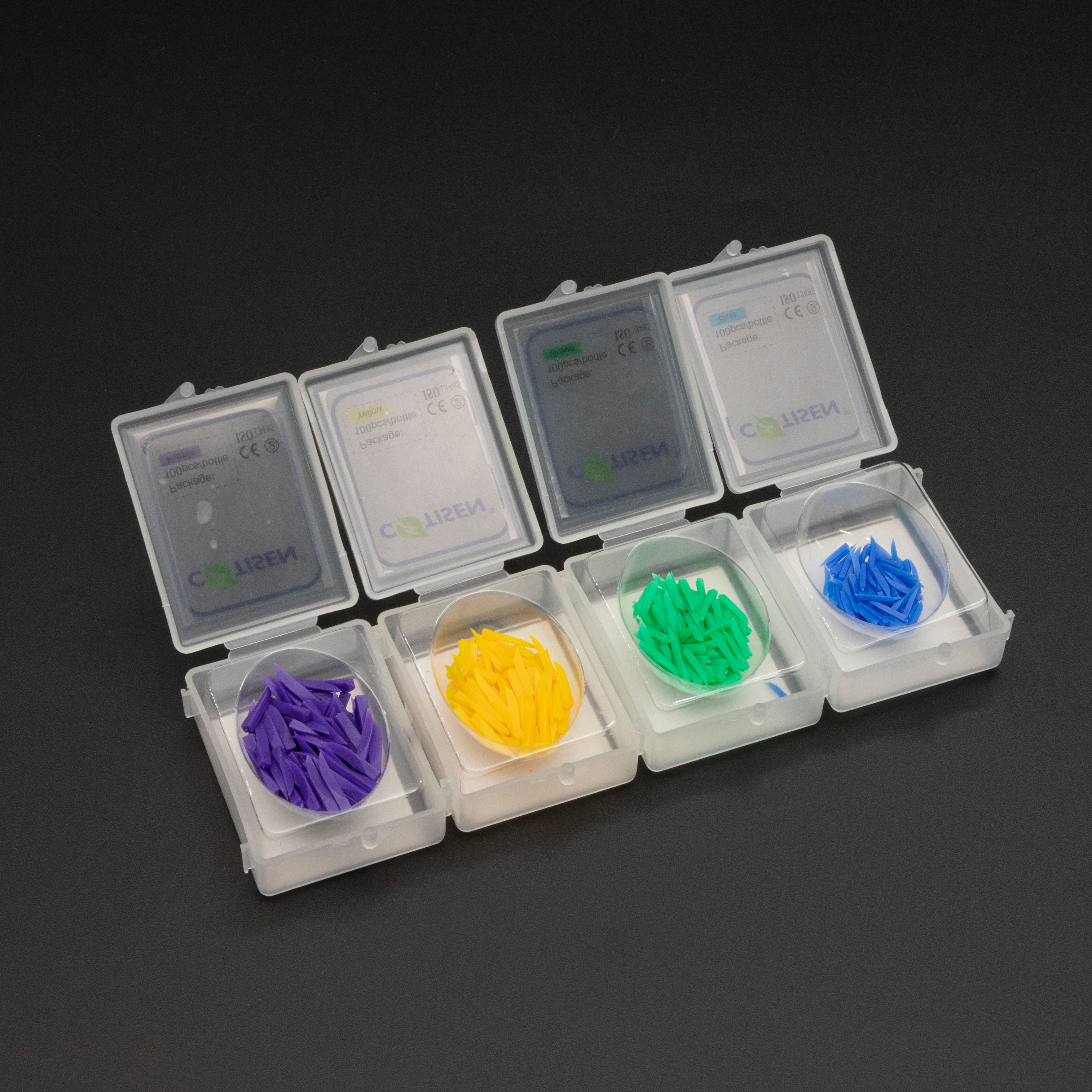 Cotisen Plastic Dental Wedges – Round Tip, 100 pcs/Bottle