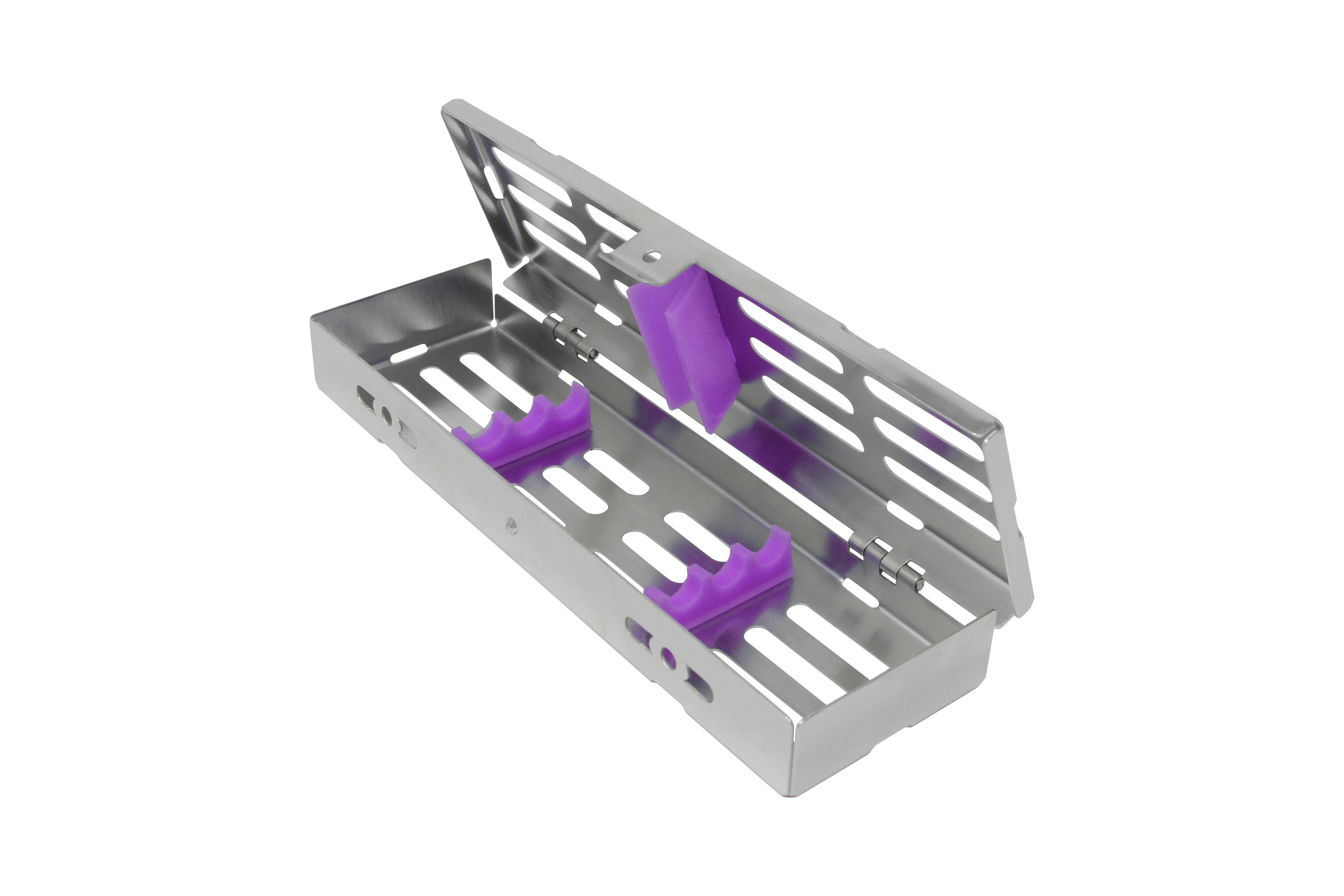 Sterilization Cassette for 3 Instruments - 180x55x22, W/O Lock, Non Detachable - HiTeck Medical Instruments