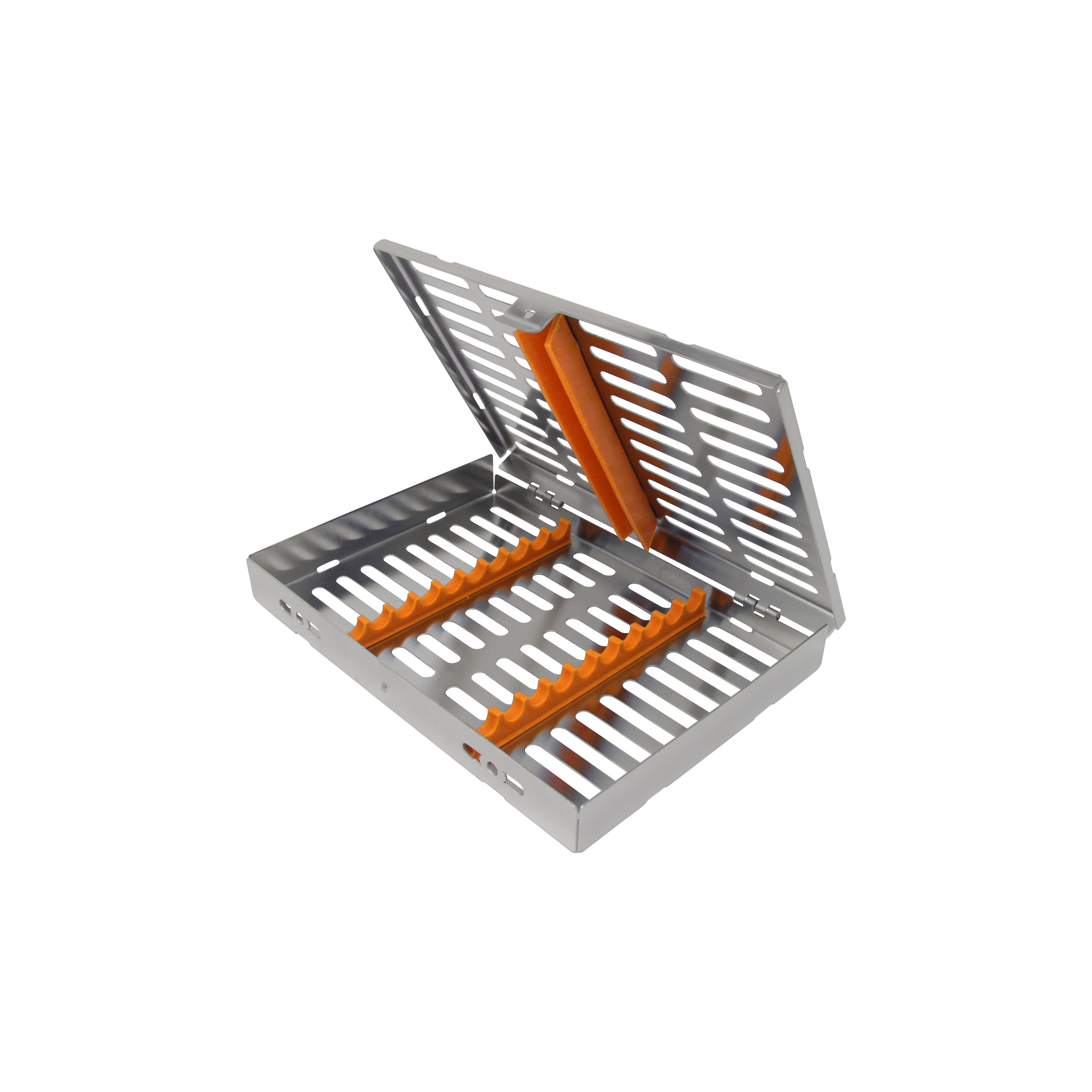 Sterilization Cassette for 10 Instruments - 180x130x22, W/O Lock, Non Detatchable - HiTeck Medical Instruments