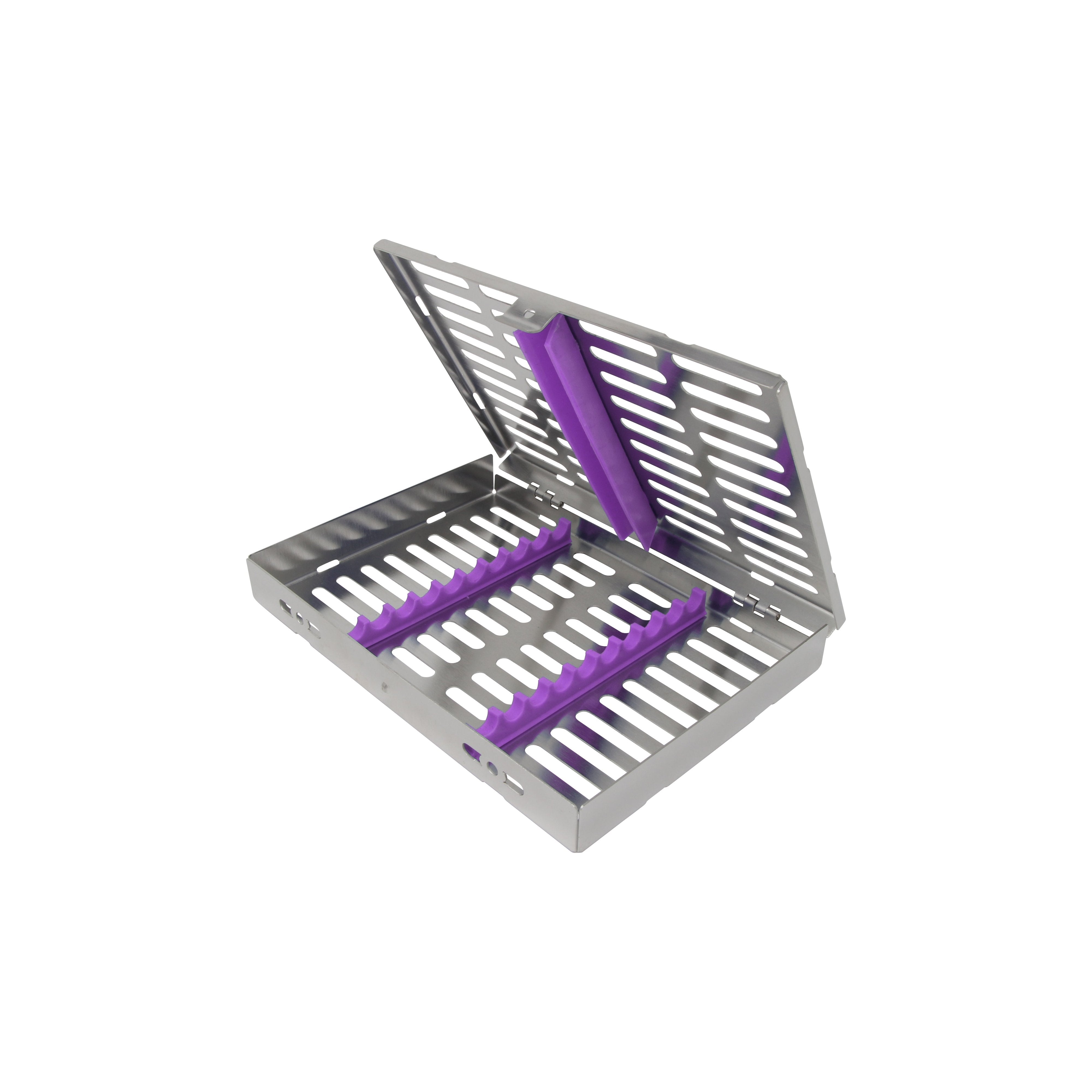 Sterilization Cassette for 10 Instruments - 180x130x22, W/O Lock, Non Detatchable - HiTeck Medical Instruments