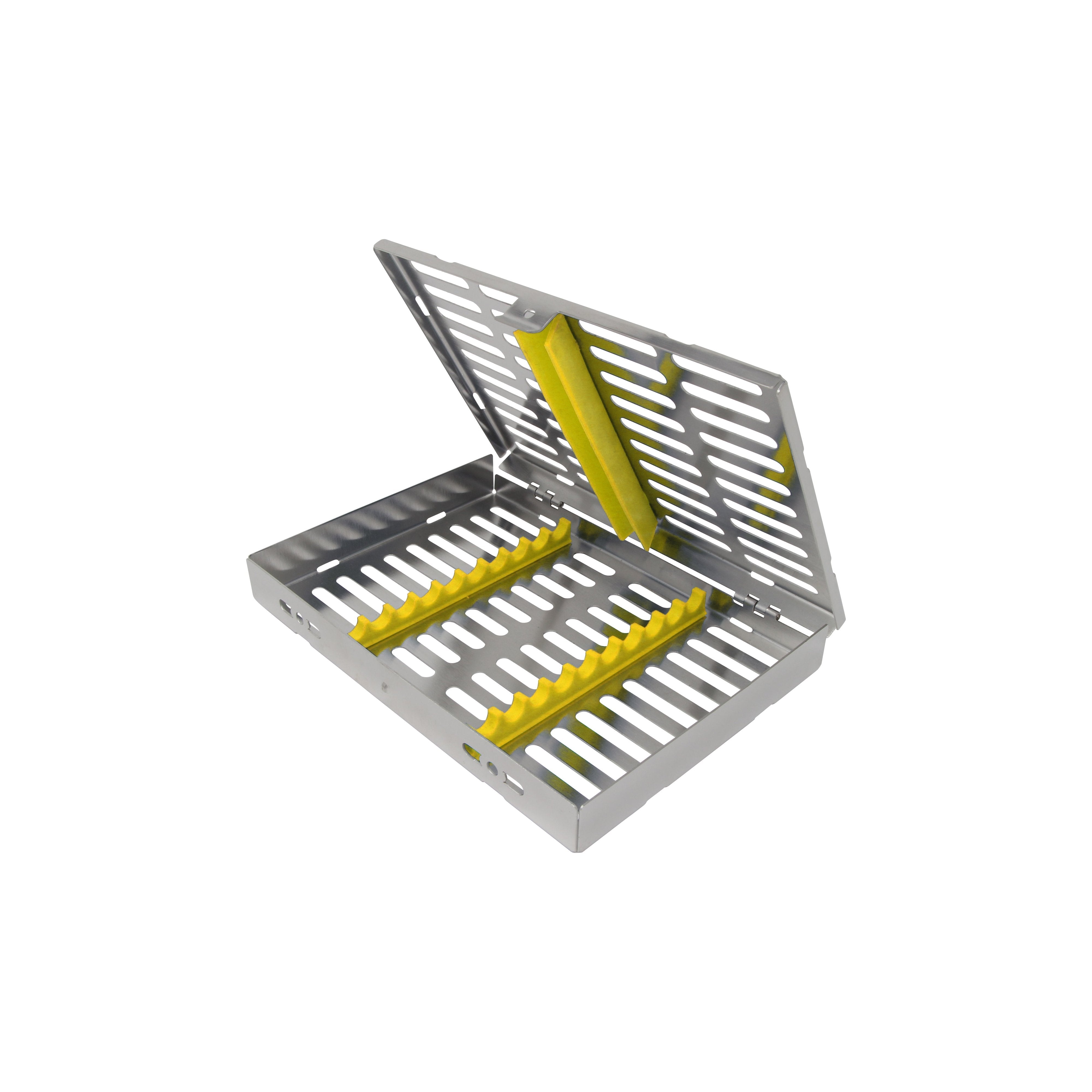 Sterilization Cassette for 10 Instruments - 180x130x22, W/O Lock, Non Detatchable - HiTeck Medical Instruments