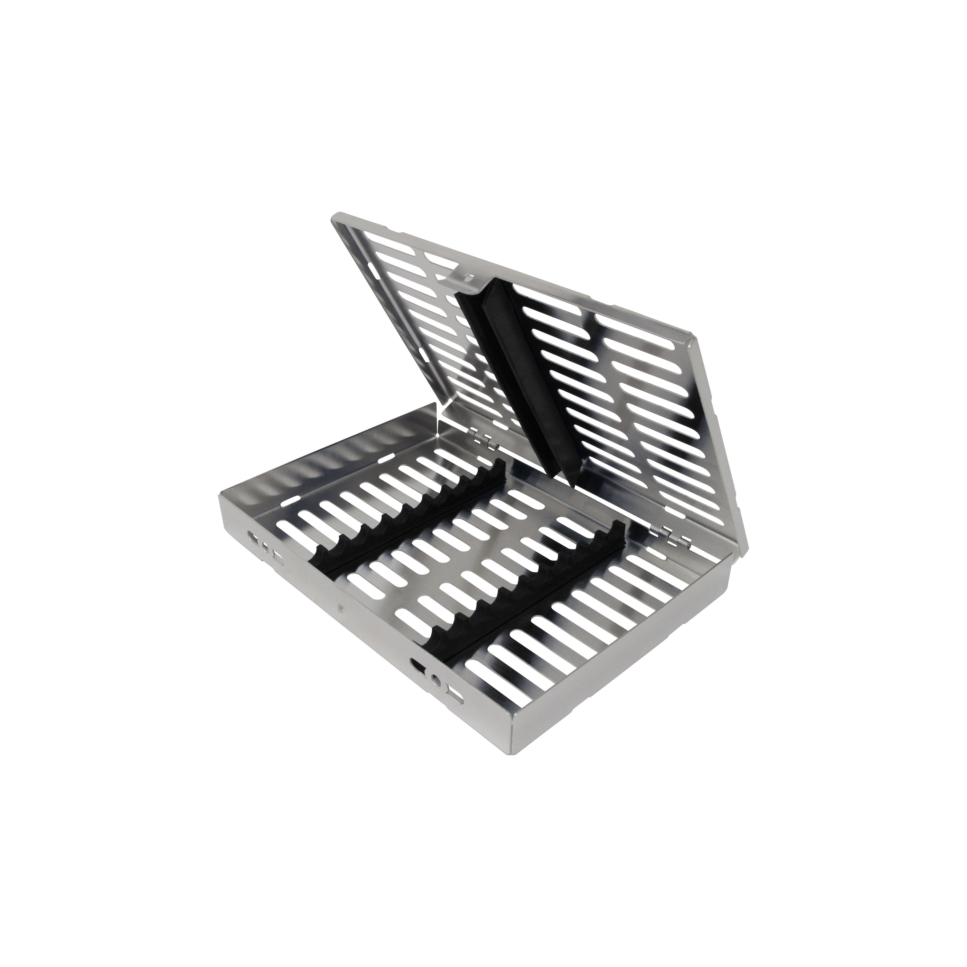 Sterilization Cassette for 10 Instruments - 180x130x22, W/O Lock, Non Detatchable - HiTeck Medical Instruments