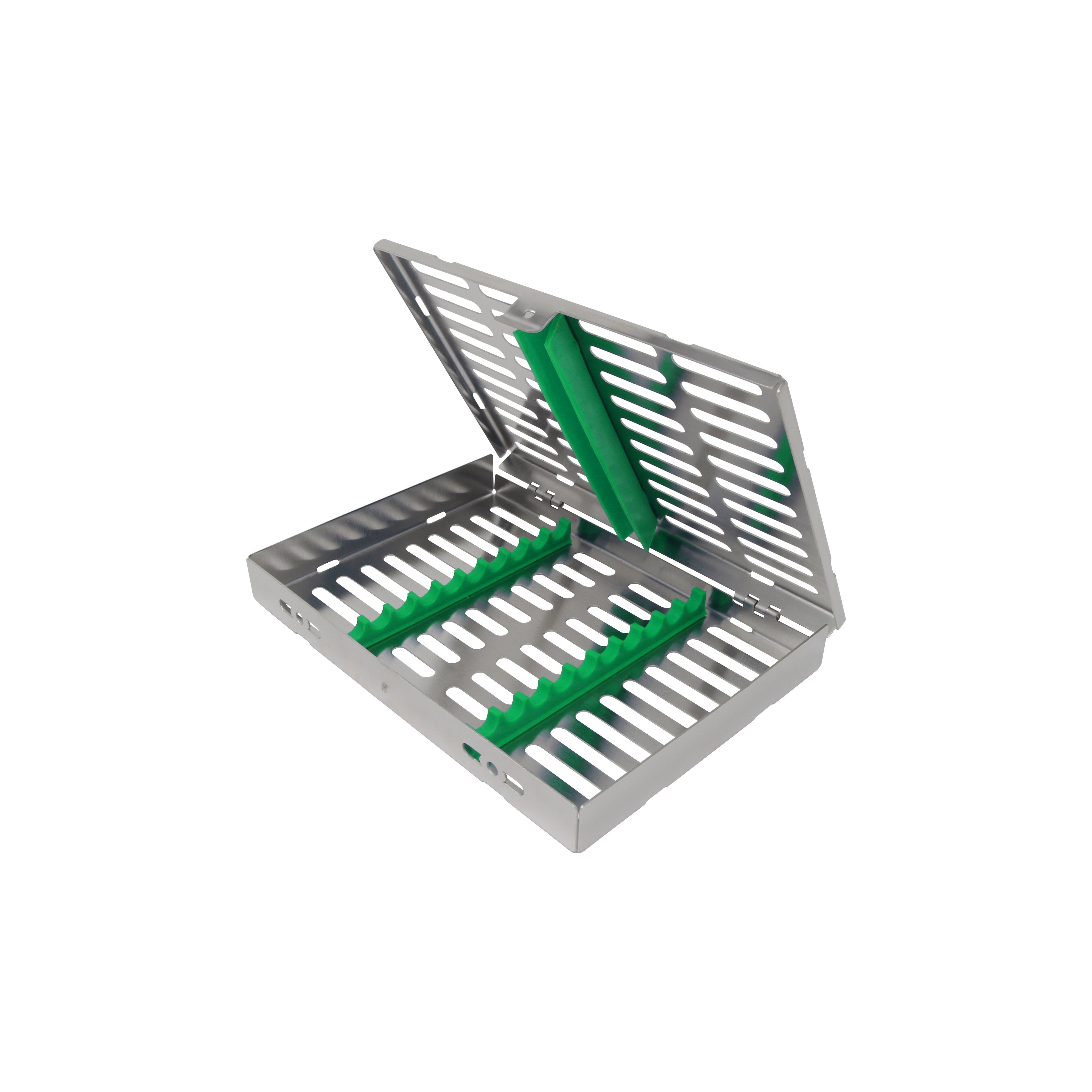 Sterilization Cassette for 10 Instruments - 180x130x22, W/O Lock, Non Detatchable - HiTeck Medical Instruments