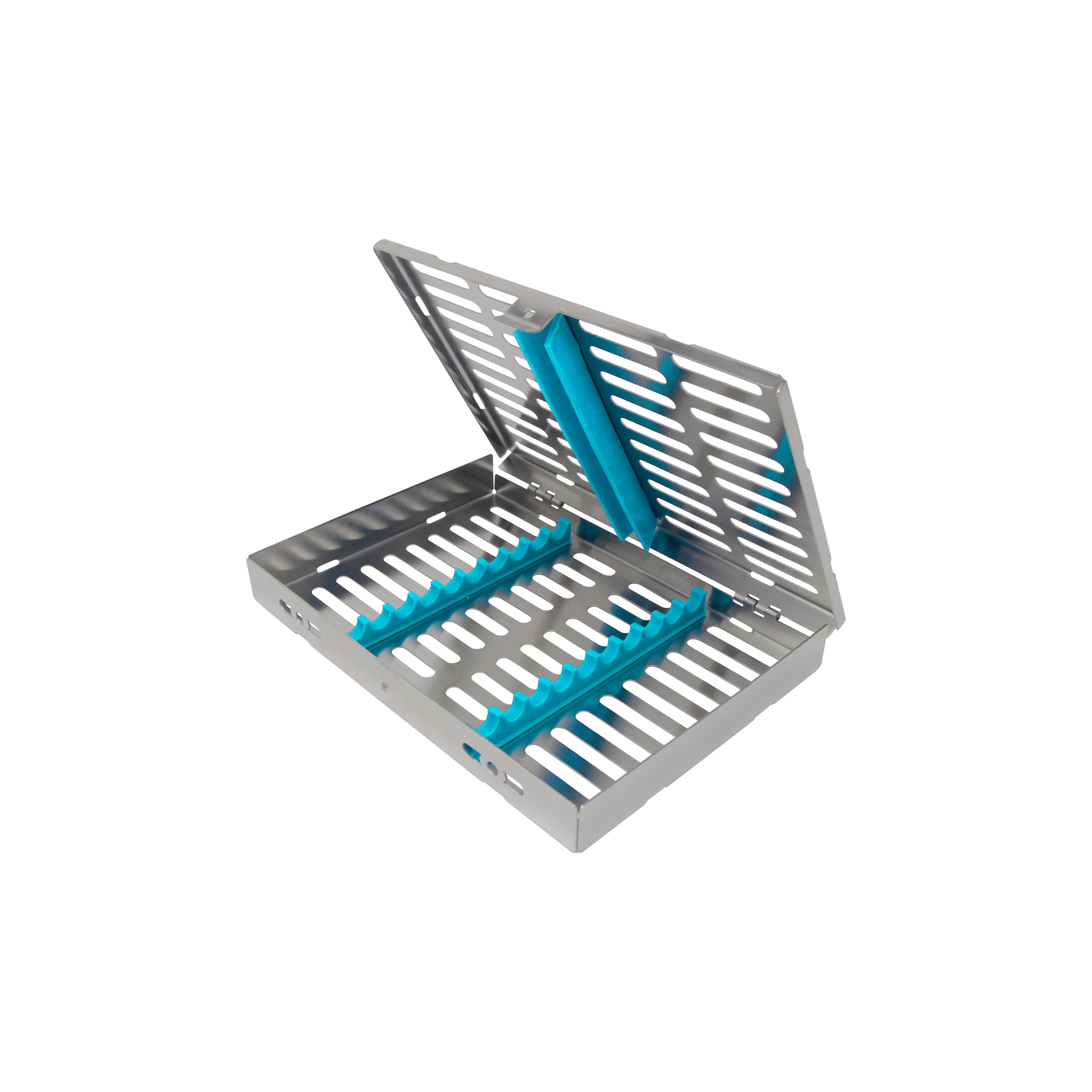 Sterilization Cassette for 10 Instruments - 180x130x22, W/O Lock, Non Detatchable - HiTeck Medical Instruments