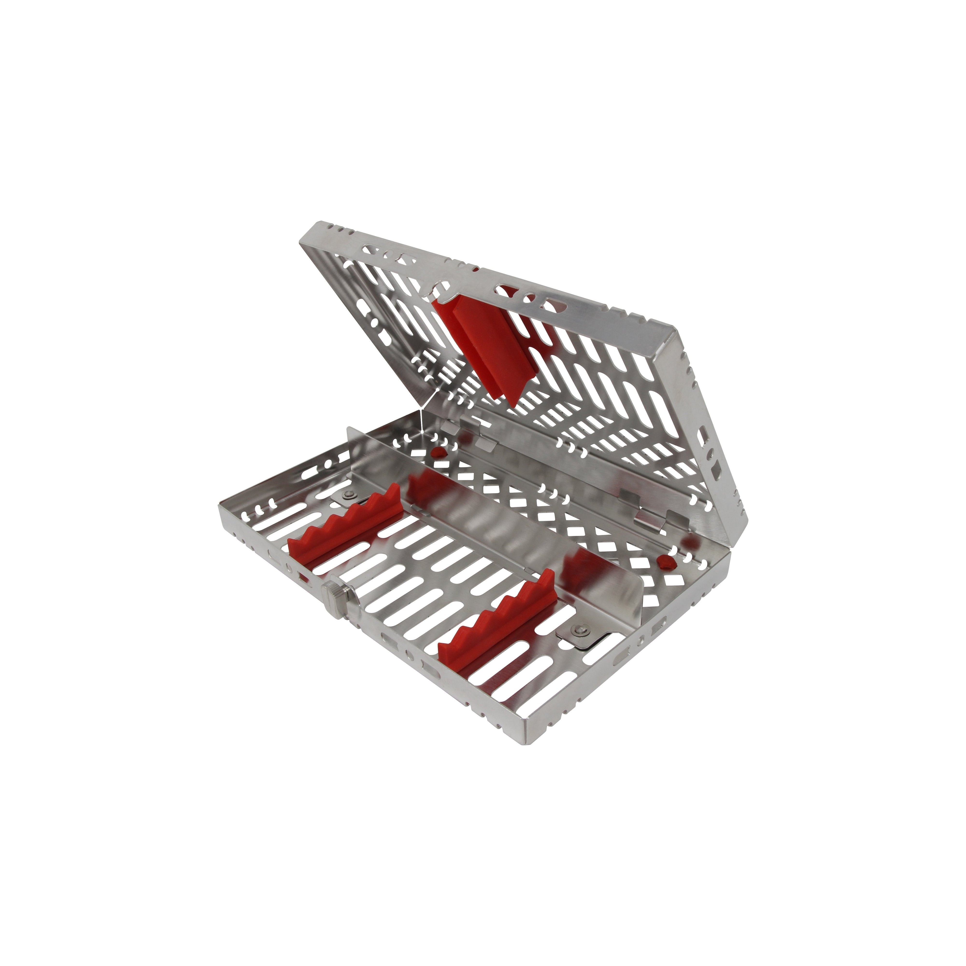 Sterilization Cassette for 5 Instruments, With Adjustable Accessory Area - 202x130x30, Detachable - HiTeck Medical Instruments