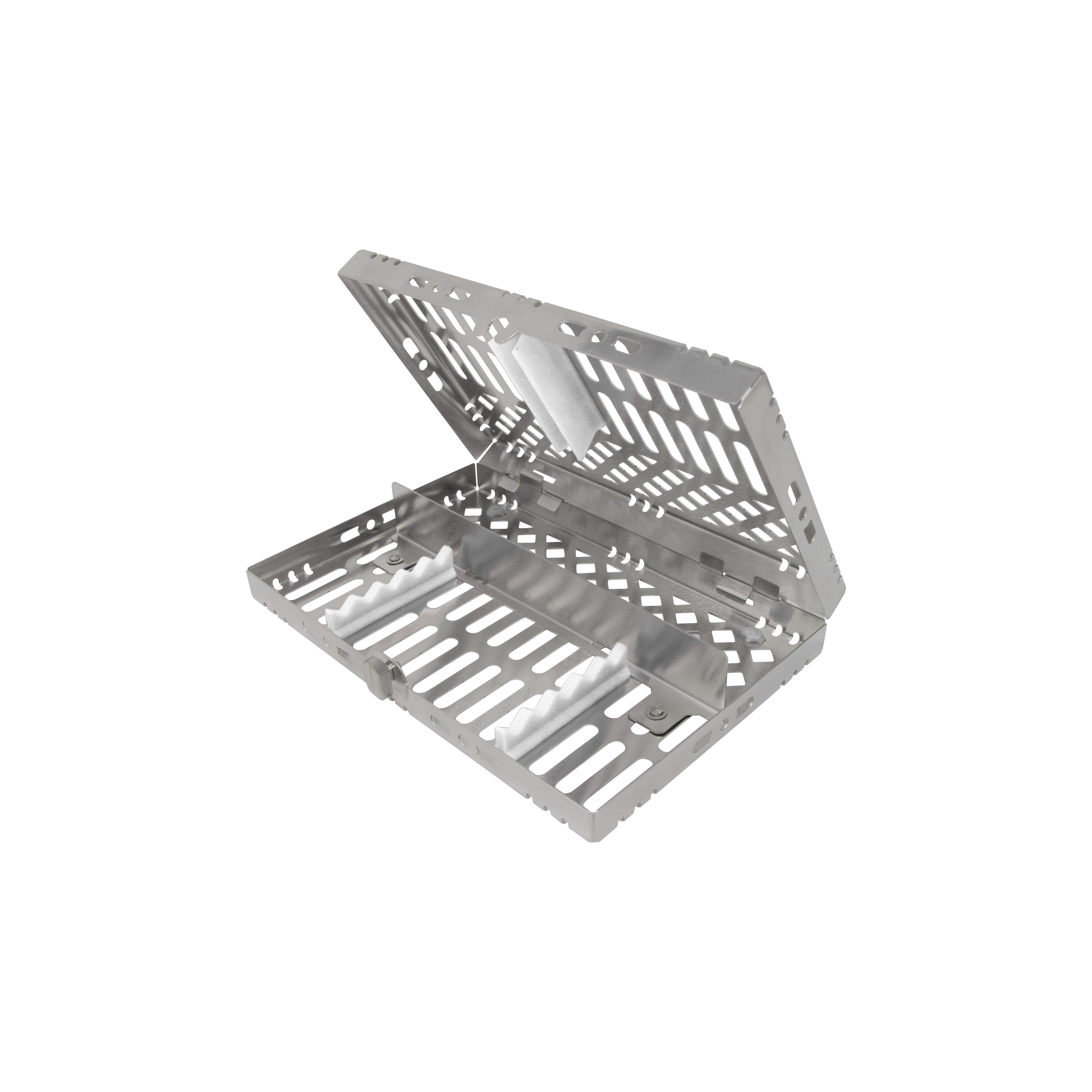 Sterilization Cassette for 5 Instruments, With Adjustable Accessory Area - 202x130x30, Detachable - HiTeck Medical Instruments