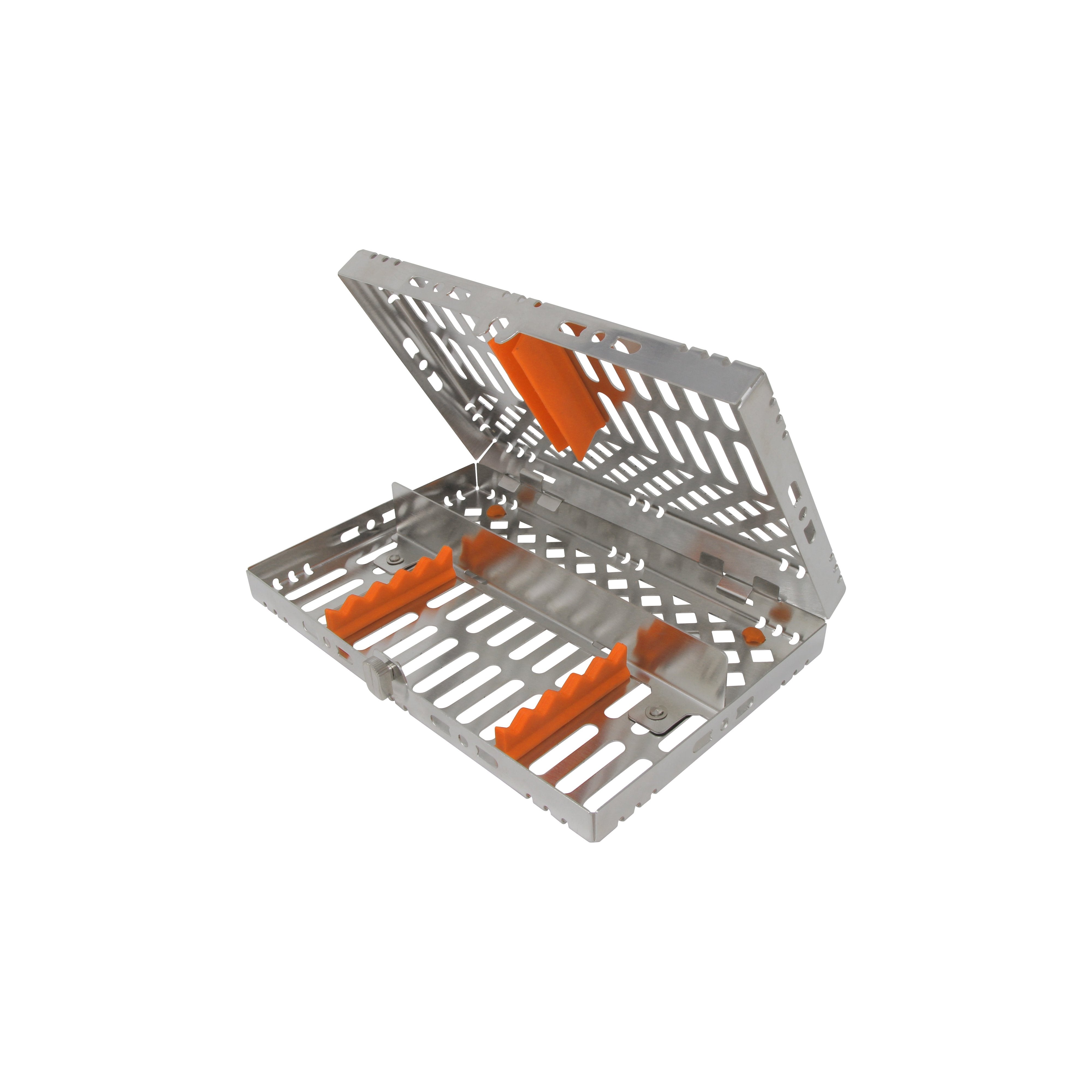 Sterilization Cassette for 5 Instruments, With Adjustable Accessory Area - 202x130x30, Detachable - HiTeck Medical Instruments