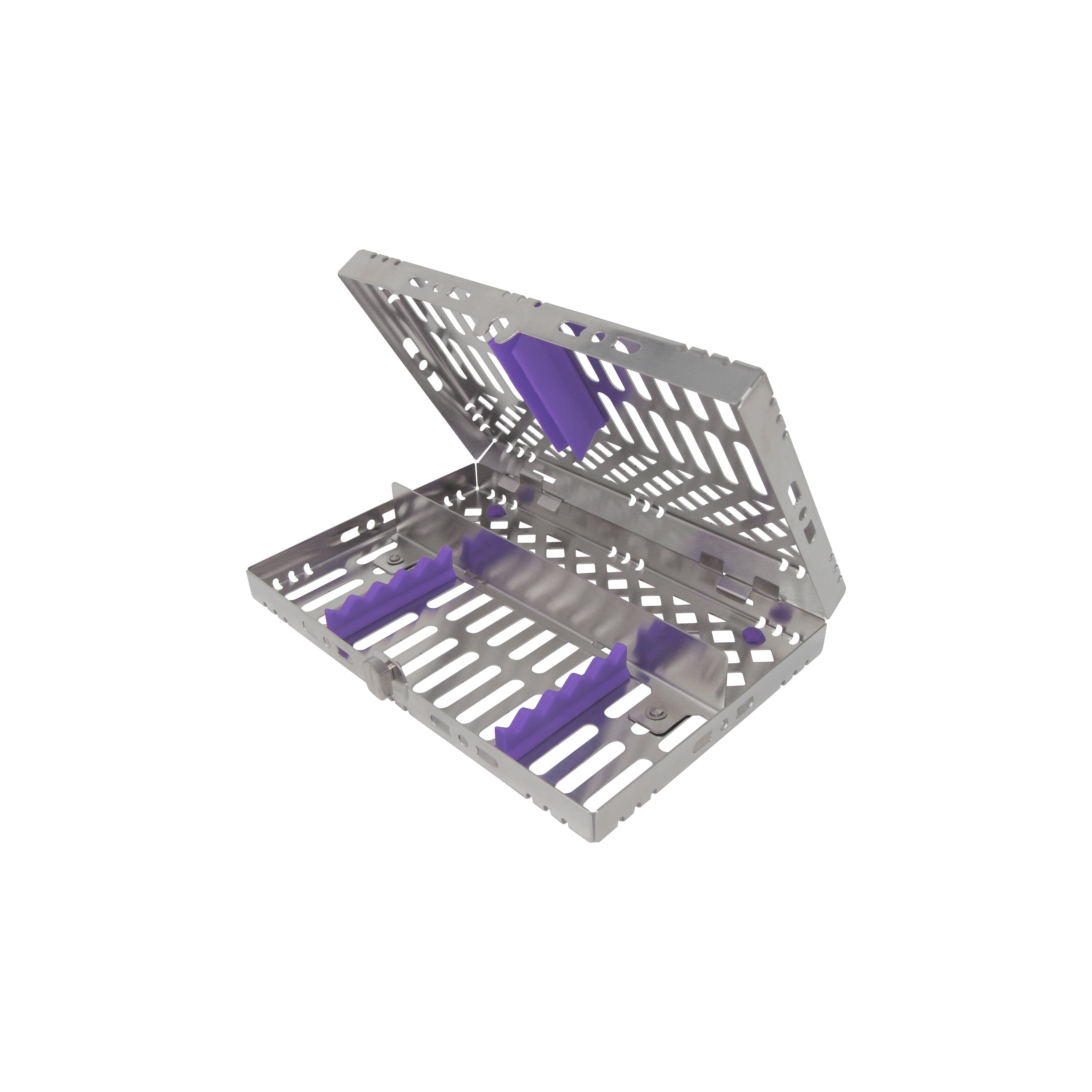 Sterilization Cassette for 5 Instruments, With Adjustable Accessory Area - 202x130x30, Detachable - HiTeck Medical Instruments