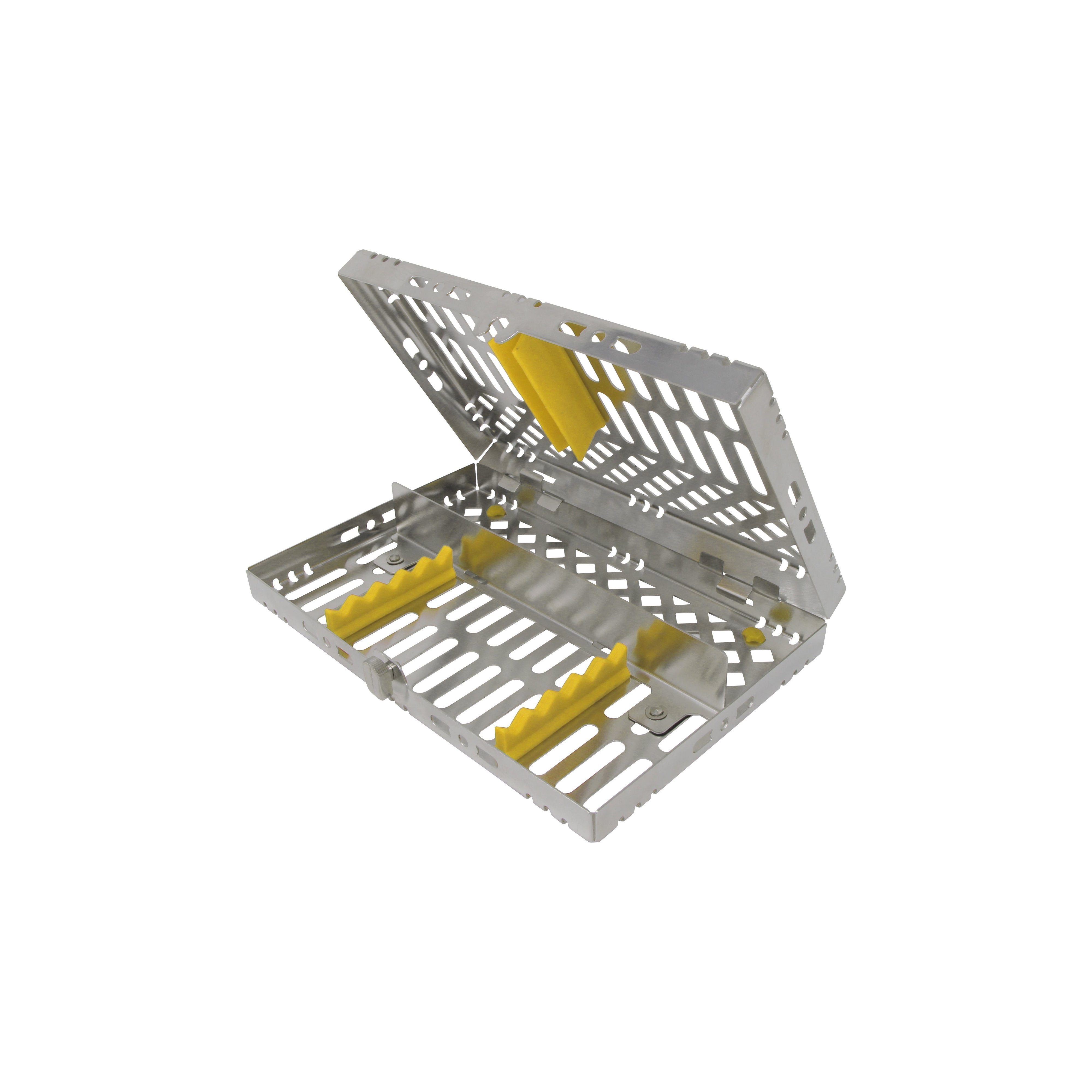 Sterilization Cassette for 5 Instruments, With Adjustable Accessory Area - 202x130x30, Detachable - HiTeck Medical Instruments