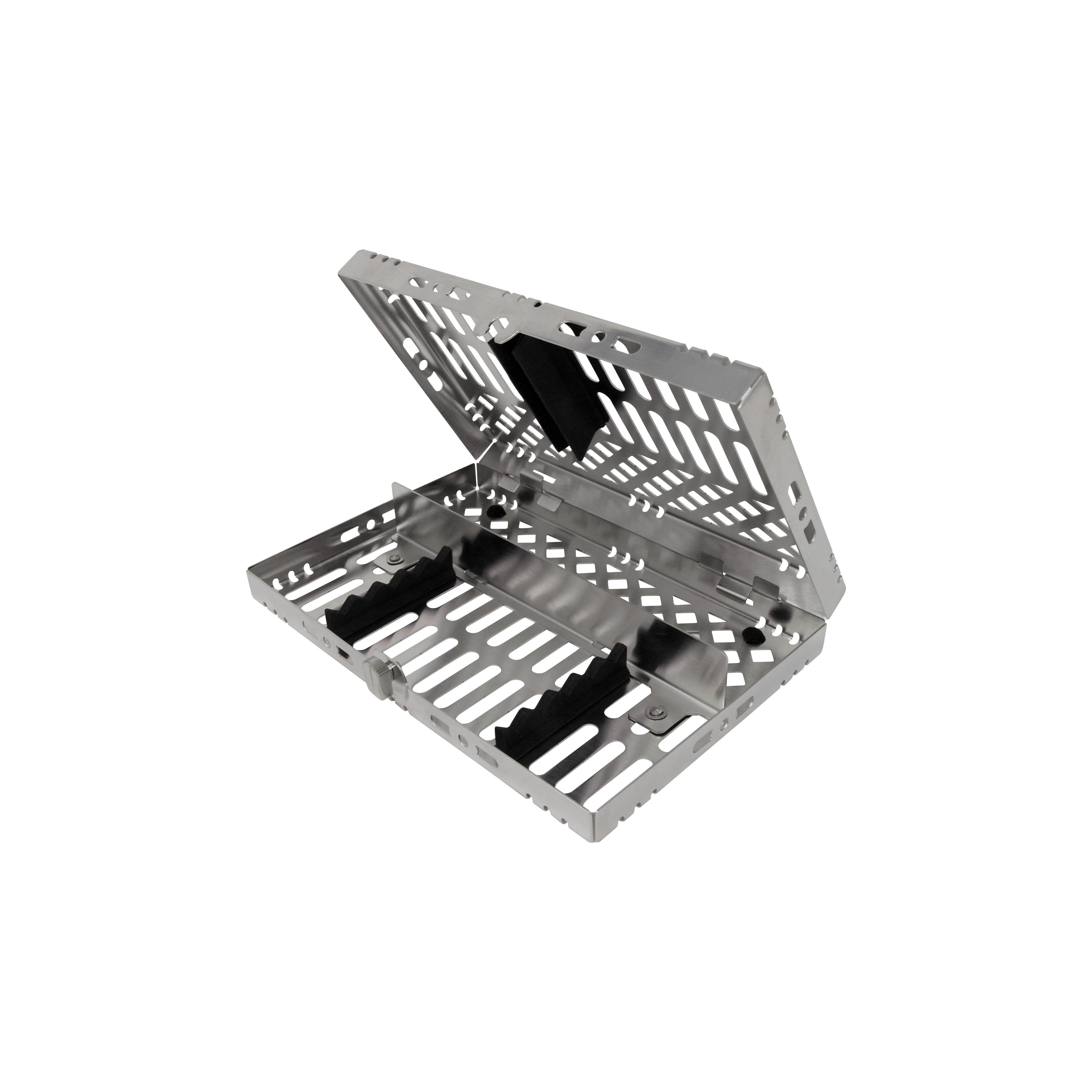 Sterilization Cassette for 5 Instruments, With Adjustable Accessory Area - 202x130x30, Detachable - HiTeck Medical Instruments