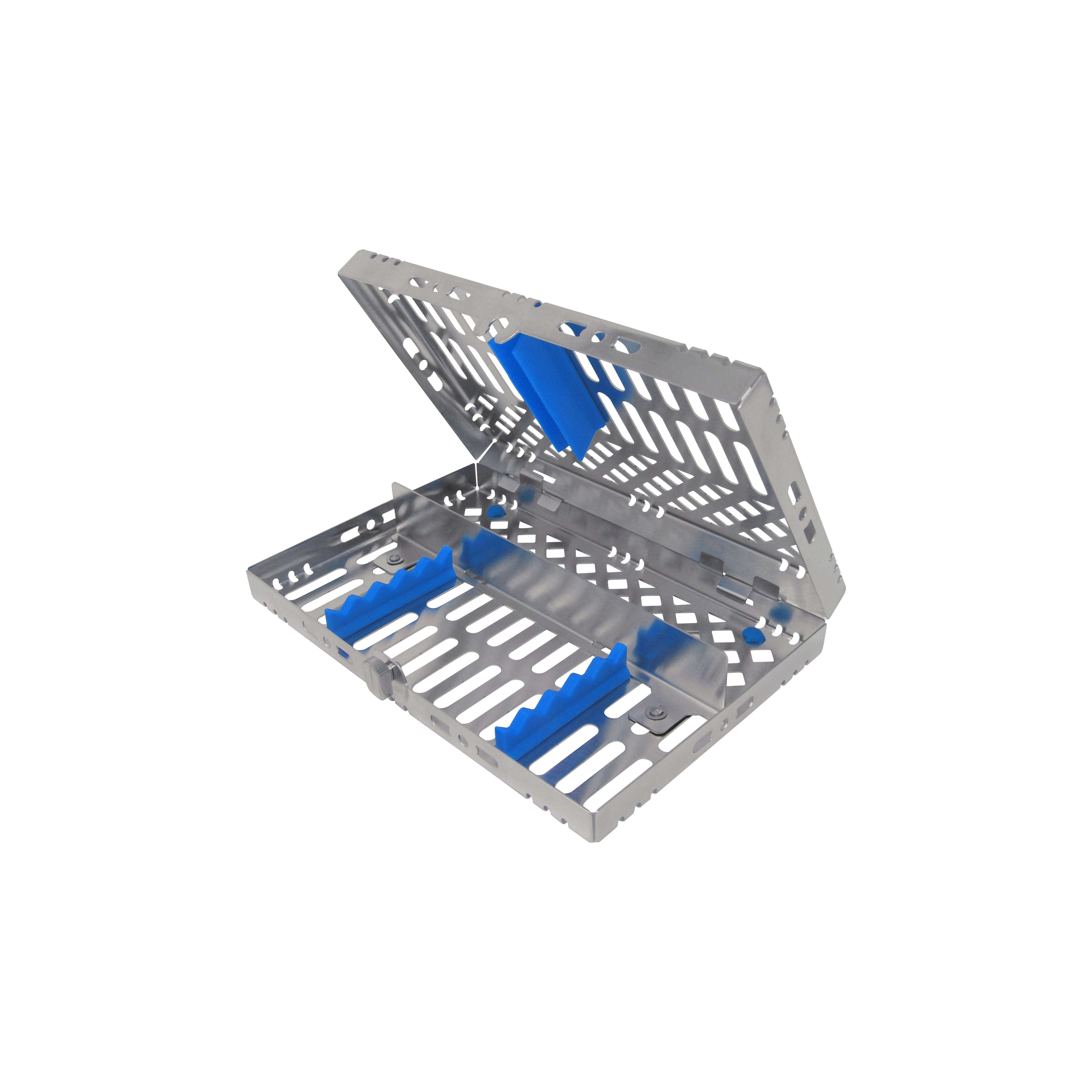 Sterilization Cassette for 5 Instruments, With Adjustable Accessory Area - 202x130x30, Detachable - HiTeck Medical Instruments