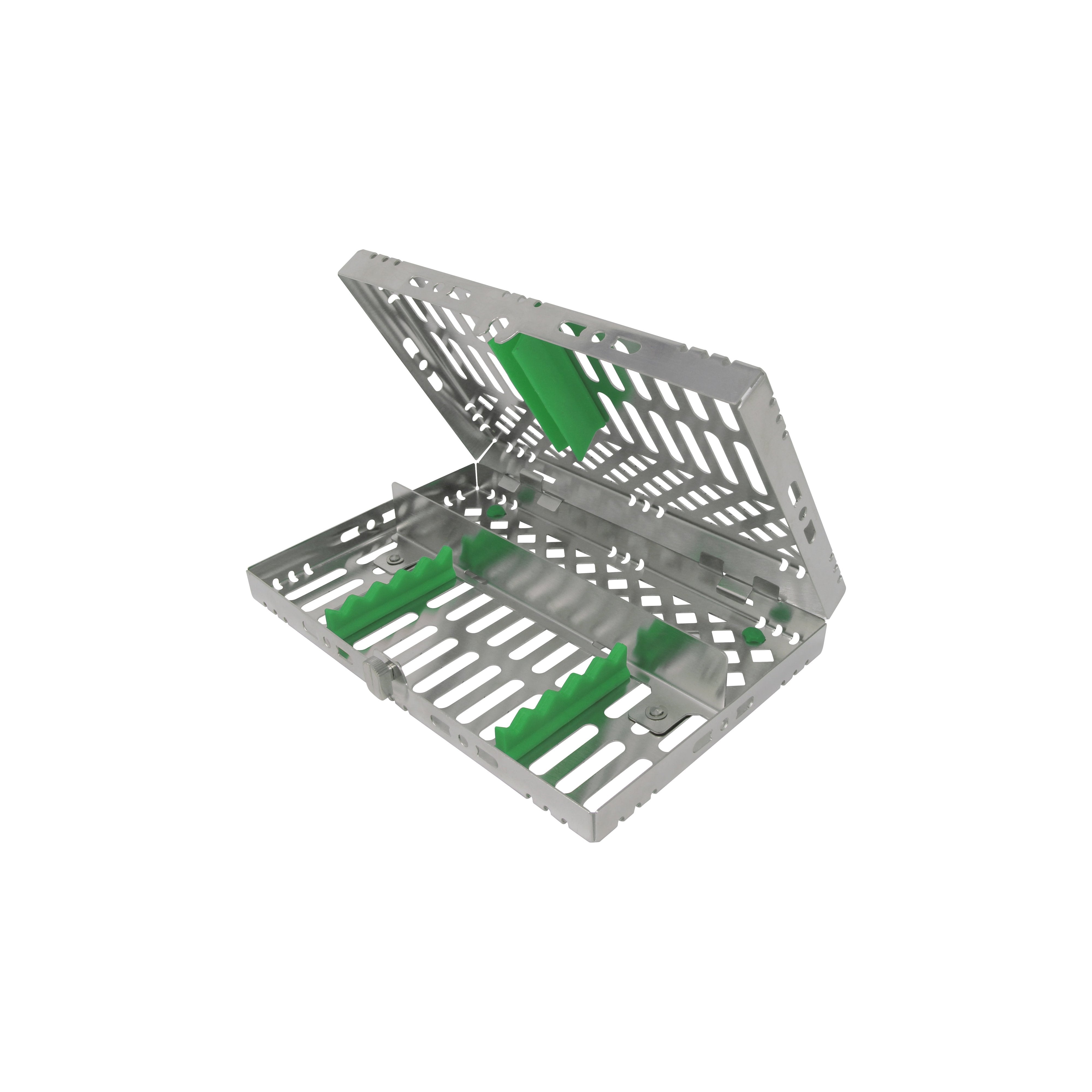 Sterilization Cassette for 5 Instruments, With Adjustable Accessory Area - 202x130x30, Detachable - HiTeck Medical Instruments