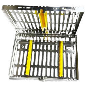 Sterilization Cassette for 8 Instruments, With Adjustable Accessory Area - 202x140x30, Detachable – SKU HMCT-2208 | EBIKO Dental