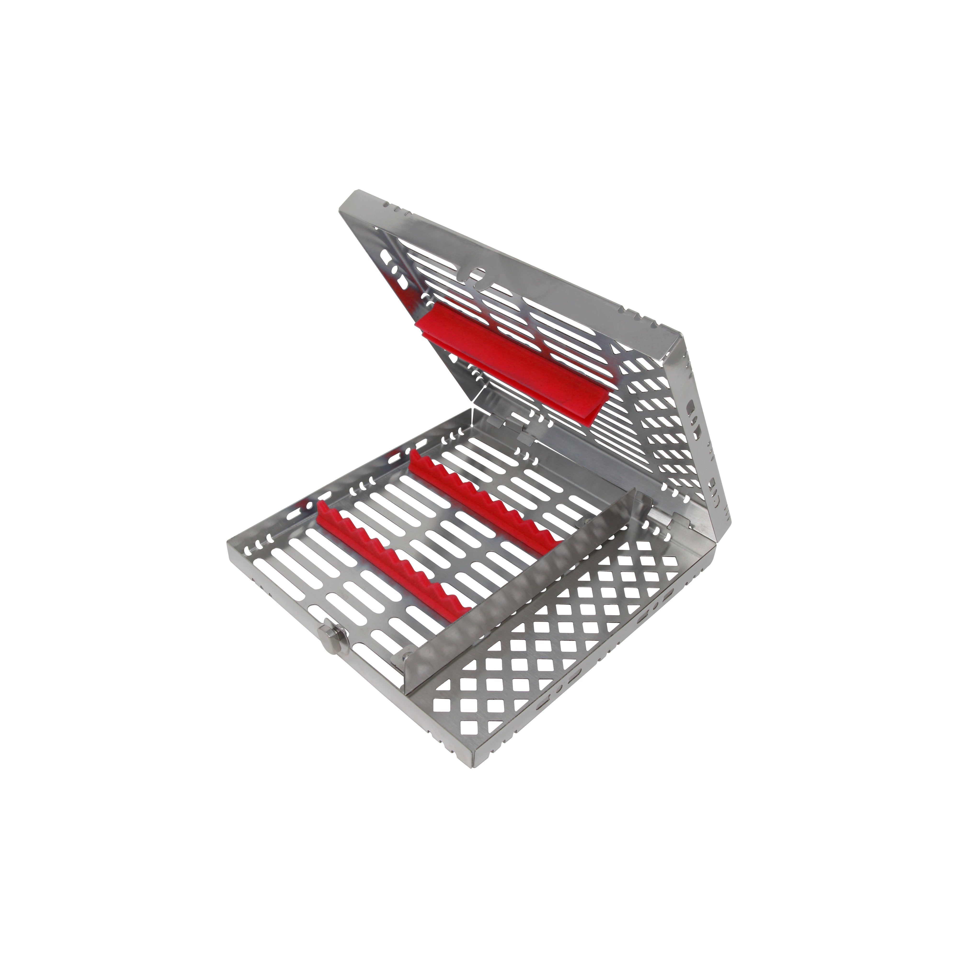 Sterilization Cassette for 10 Instruments, With Adjustable Accessory Area - 202x195x30 MM, Detachable – SKU HMCT-2210 | EBIKO Dental