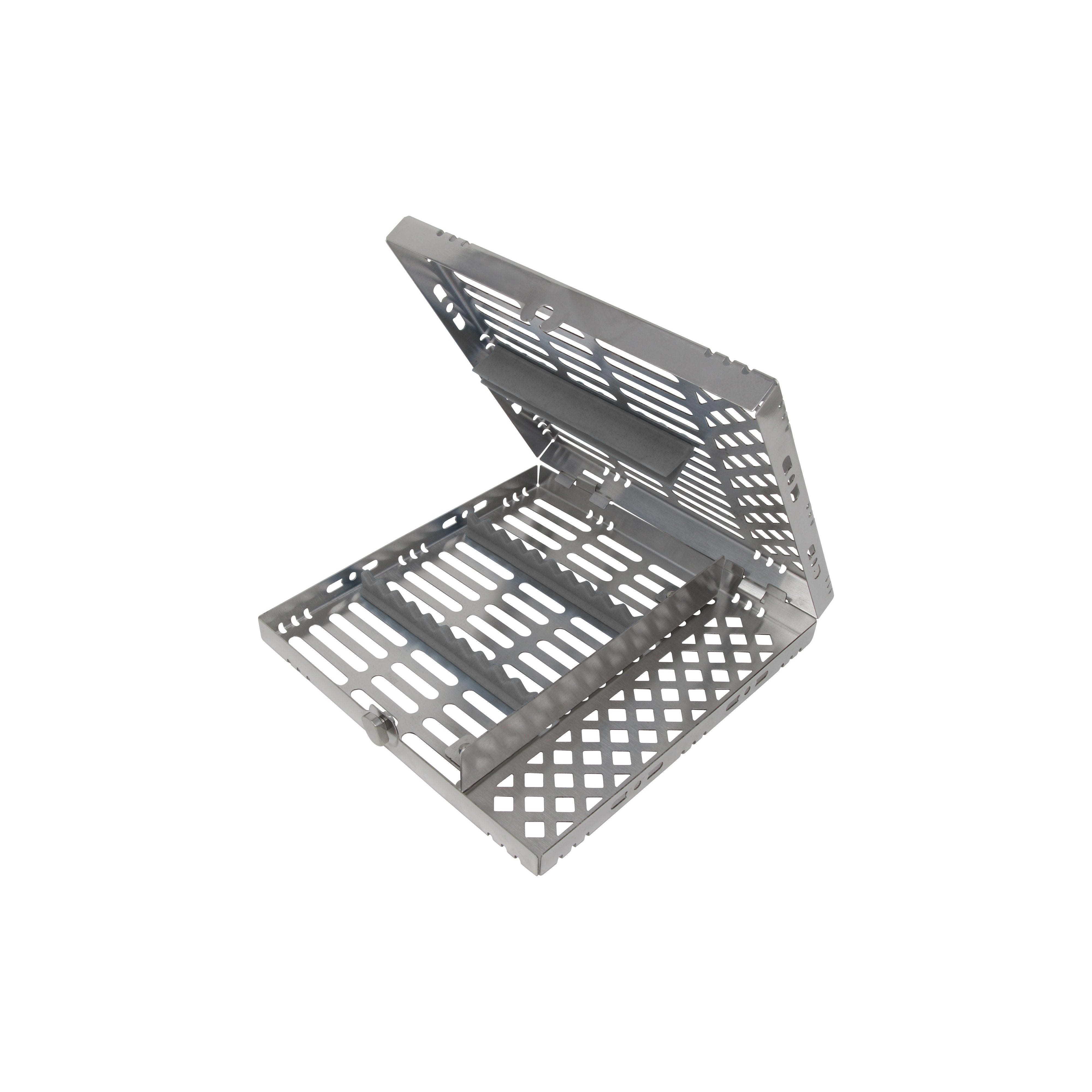 Sterilization Cassette for 10 Instruments, With Adjustable Accessory Area - 202x195x30 MM, Detachable – SKU HMCT-2210 | EBIKO Dental