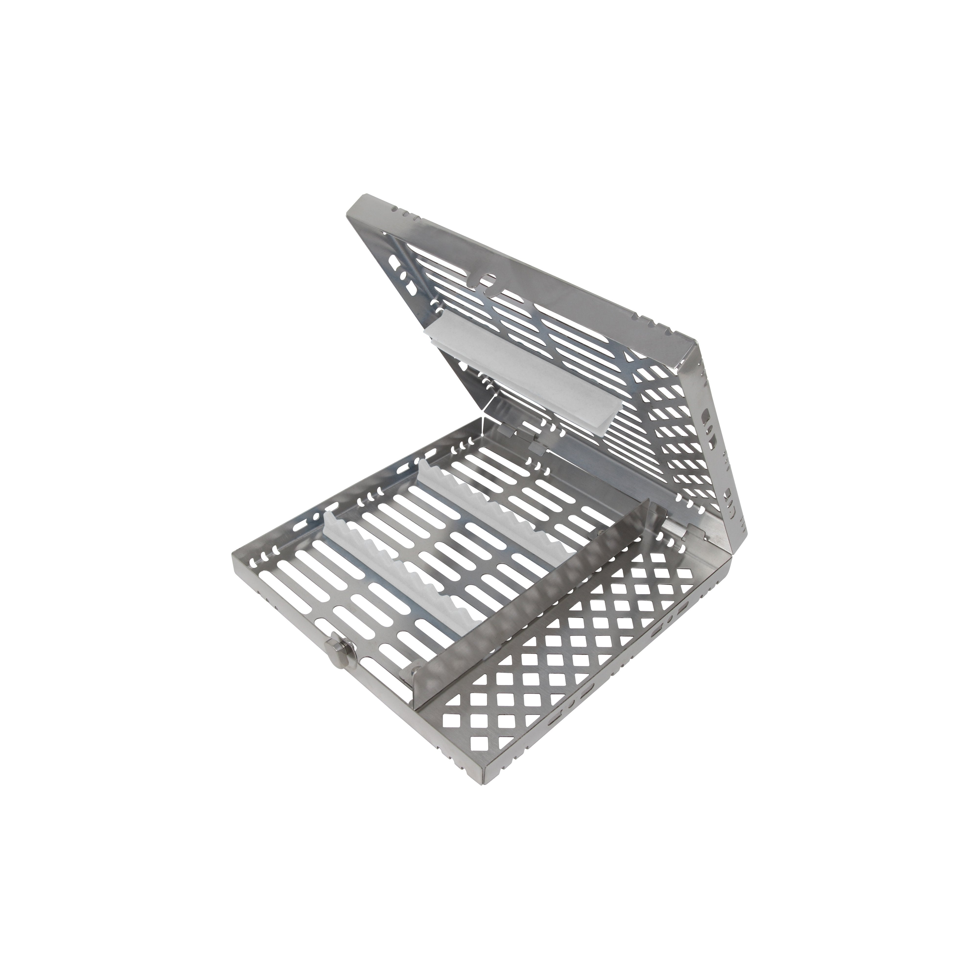 Sterilization Cassette for 10 Instruments, With Adjustable Accessory Area - 202x195x30 MM, Detachable – SKU HMCT-2210 | EBIKO Dental