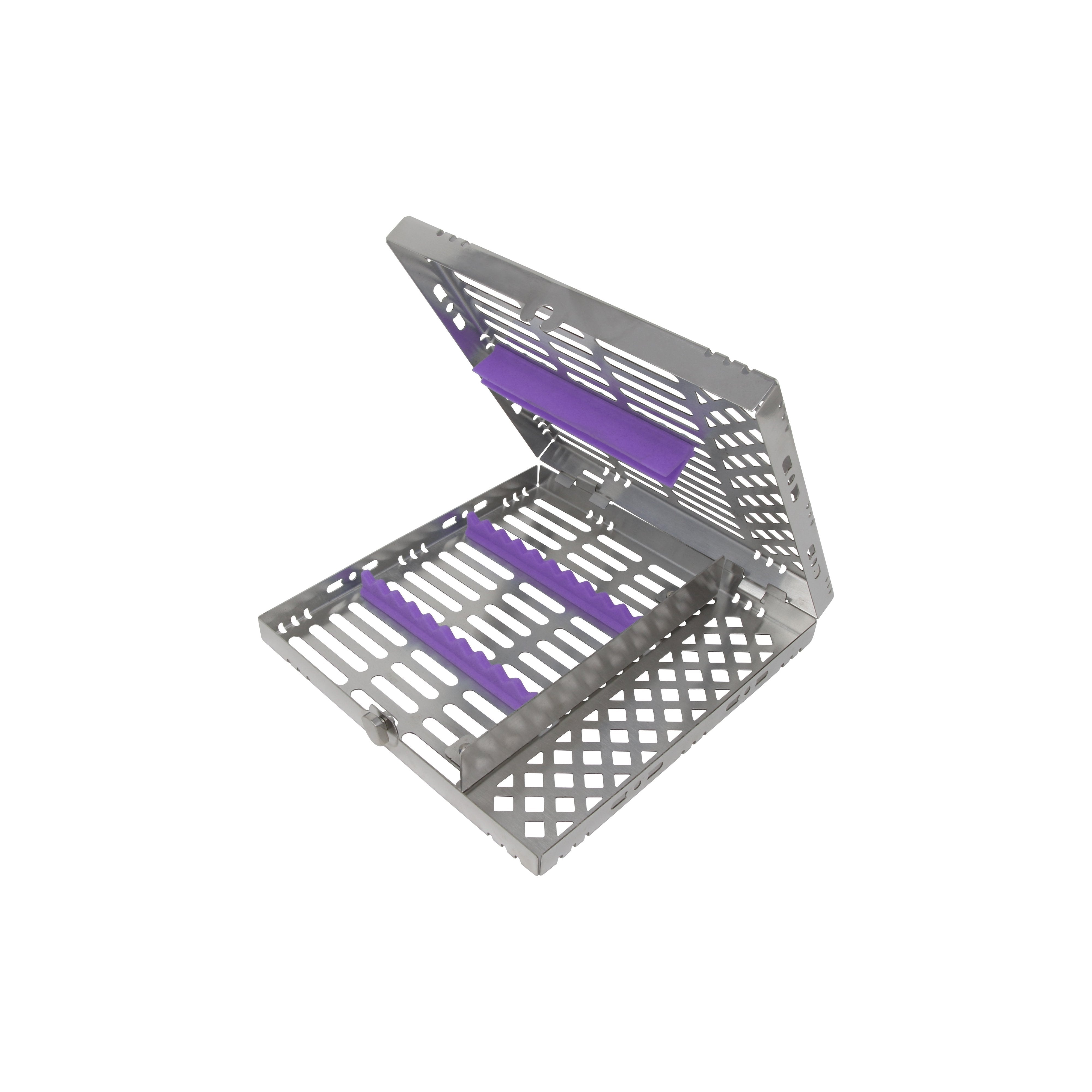 Sterilization Cassette for 10 Instruments, With Adjustable Accessory Area - 202x195x30 MM, Detachable – SKU HMCT-2210 | EBIKO Dental