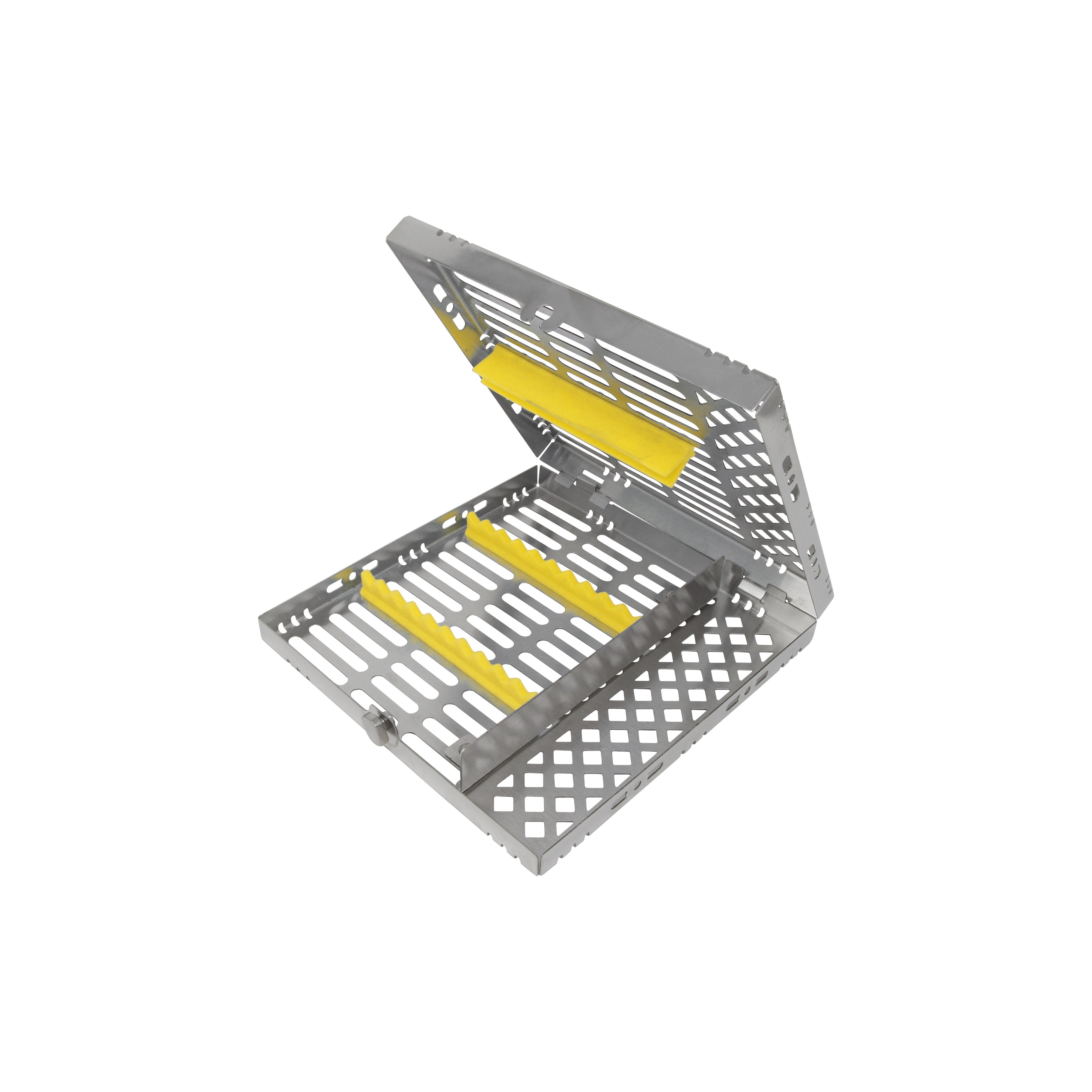 Sterilization Cassette for 10 Instruments, With Adjustable Accessory Area - 202x195x30 MM, Detachable – SKU HMCT-2210 | EBIKO Dental