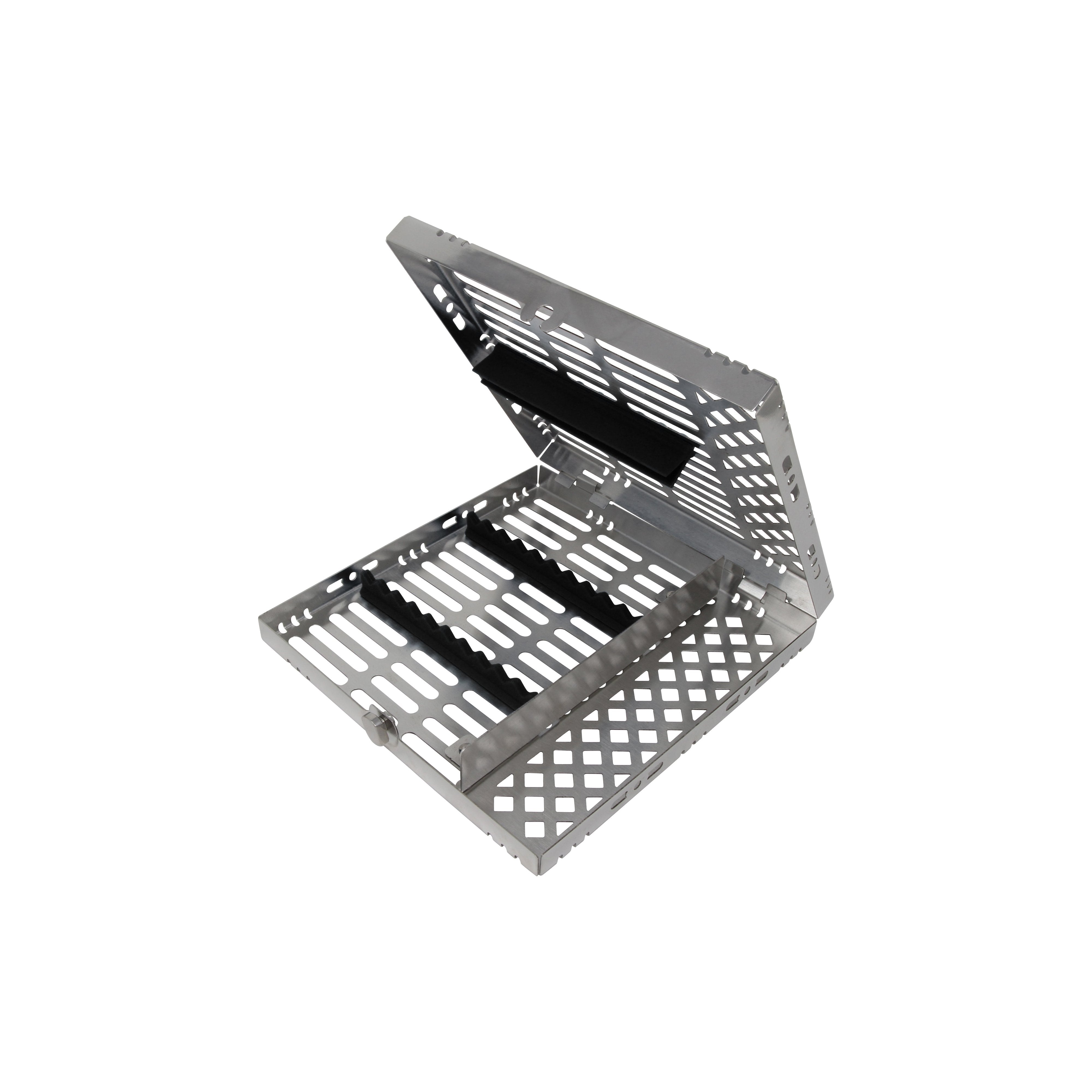 Sterilization Cassette for 10 Instruments, With Adjustable Accessory Area - 202x195x30 MM, Detachable – SKU HMCT-2210 | EBIKO Dental